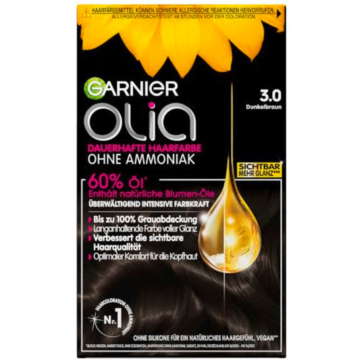 Garnier Olia 3.0 Donkerbruin Haarkleuring 3 x 1 stuk – Garnier