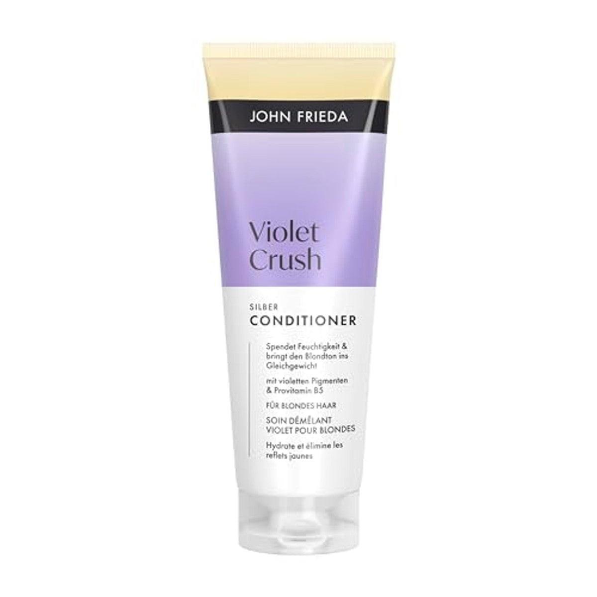 John Frieda Violet Crush Conditioner – inhoud: 250 ml – haartype: blond met gele tint (natuurlijk, gekleurd of gehighlight) – John Frieda