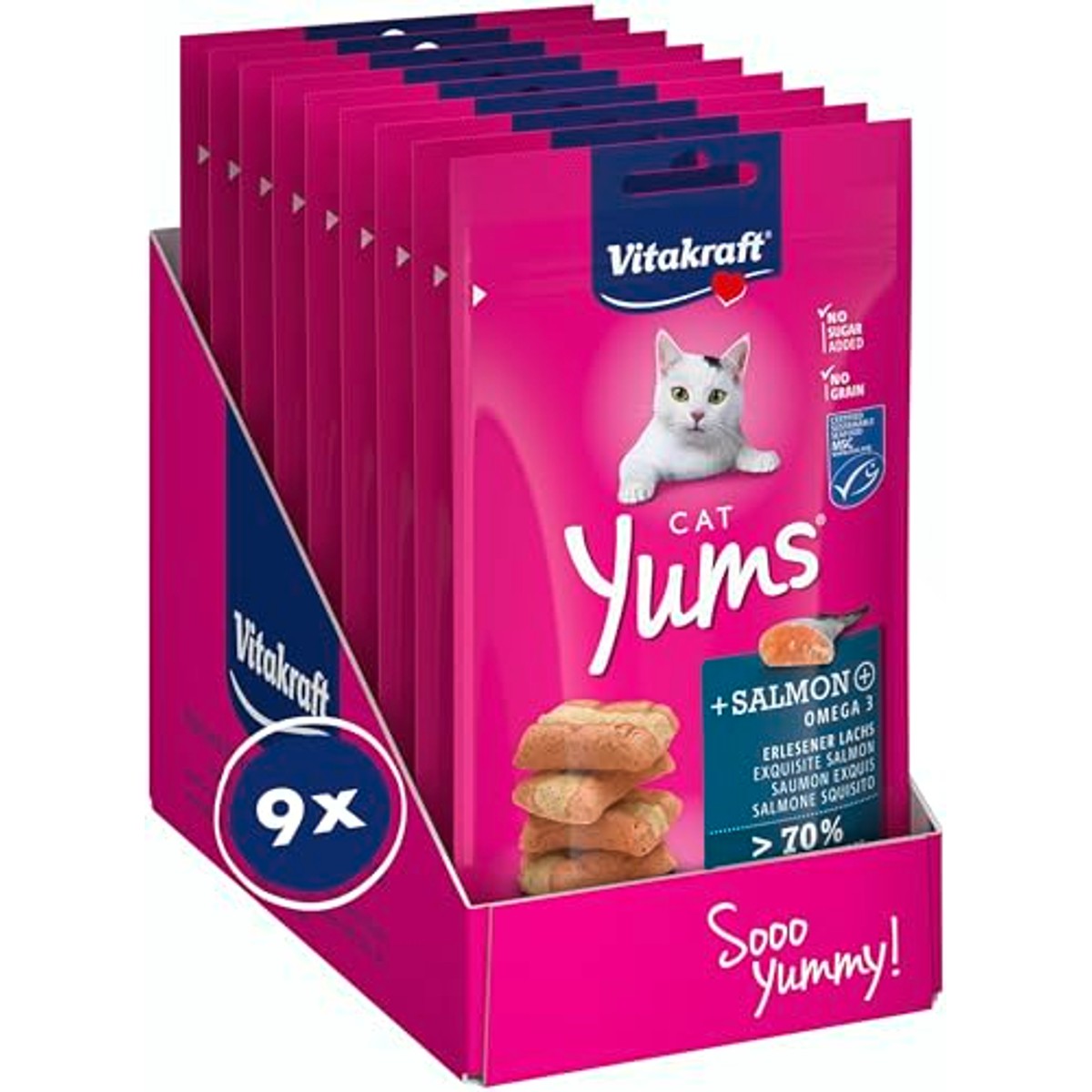 Vitakraft Cat Yums kattensnack zalm 9 x 40 g - 6-pack