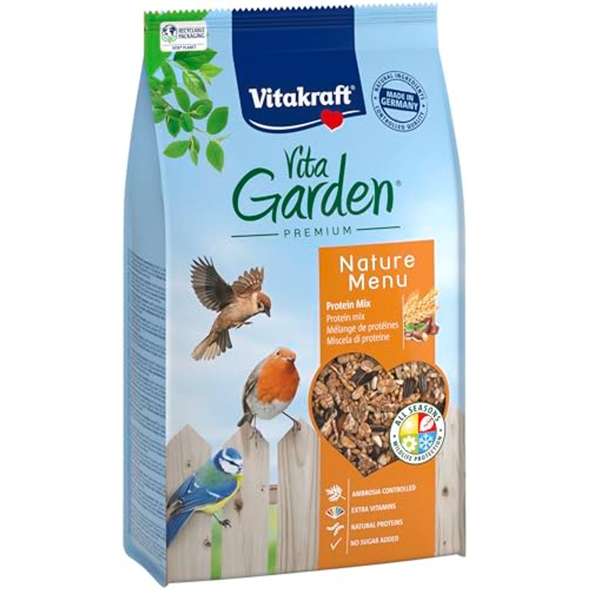 Vitakraft Vita Garden vogelvoer wilde vogels 1 x 1 kg - 3-pack