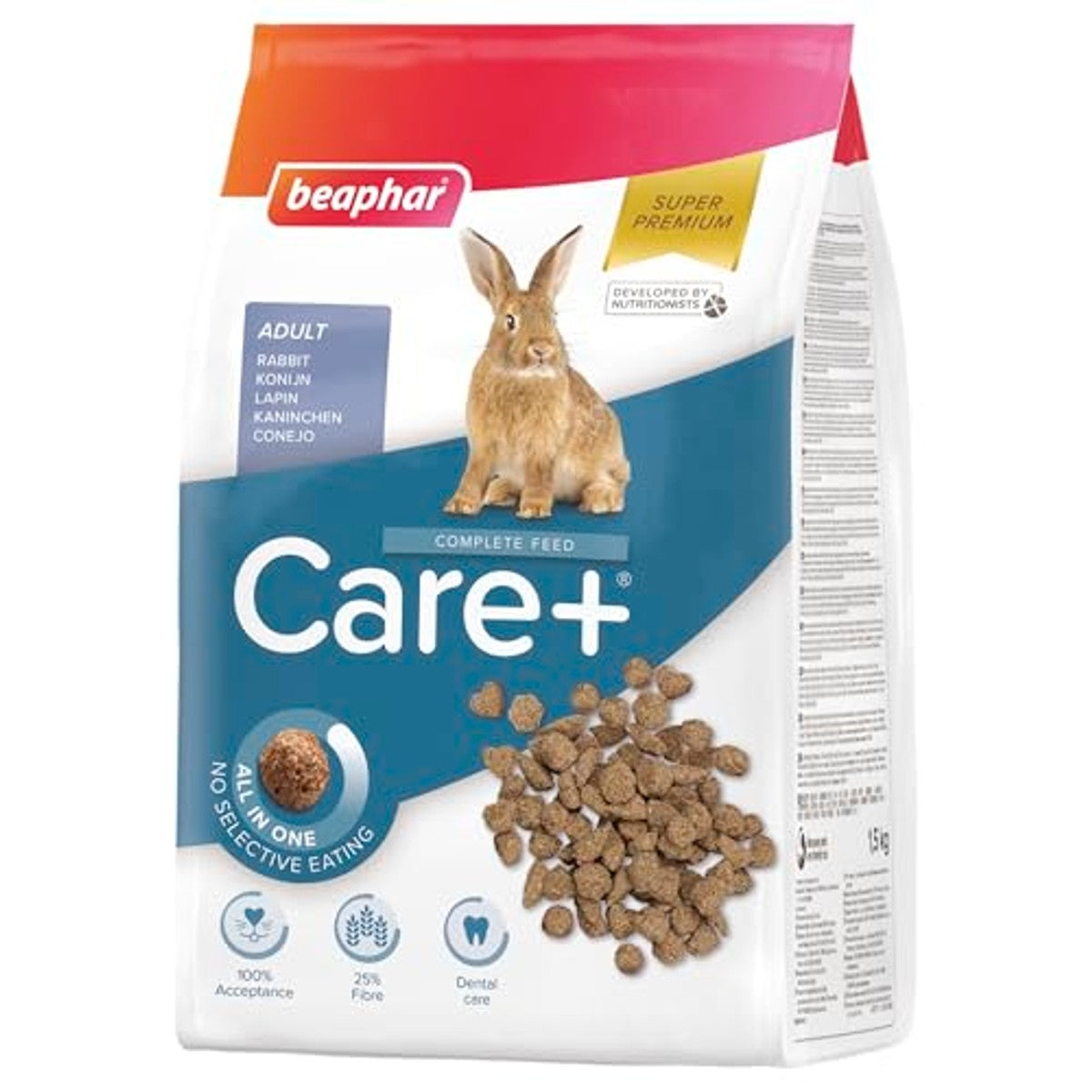 Beaphar Care+ Super Premium droogvoer konijn - 6-pack
