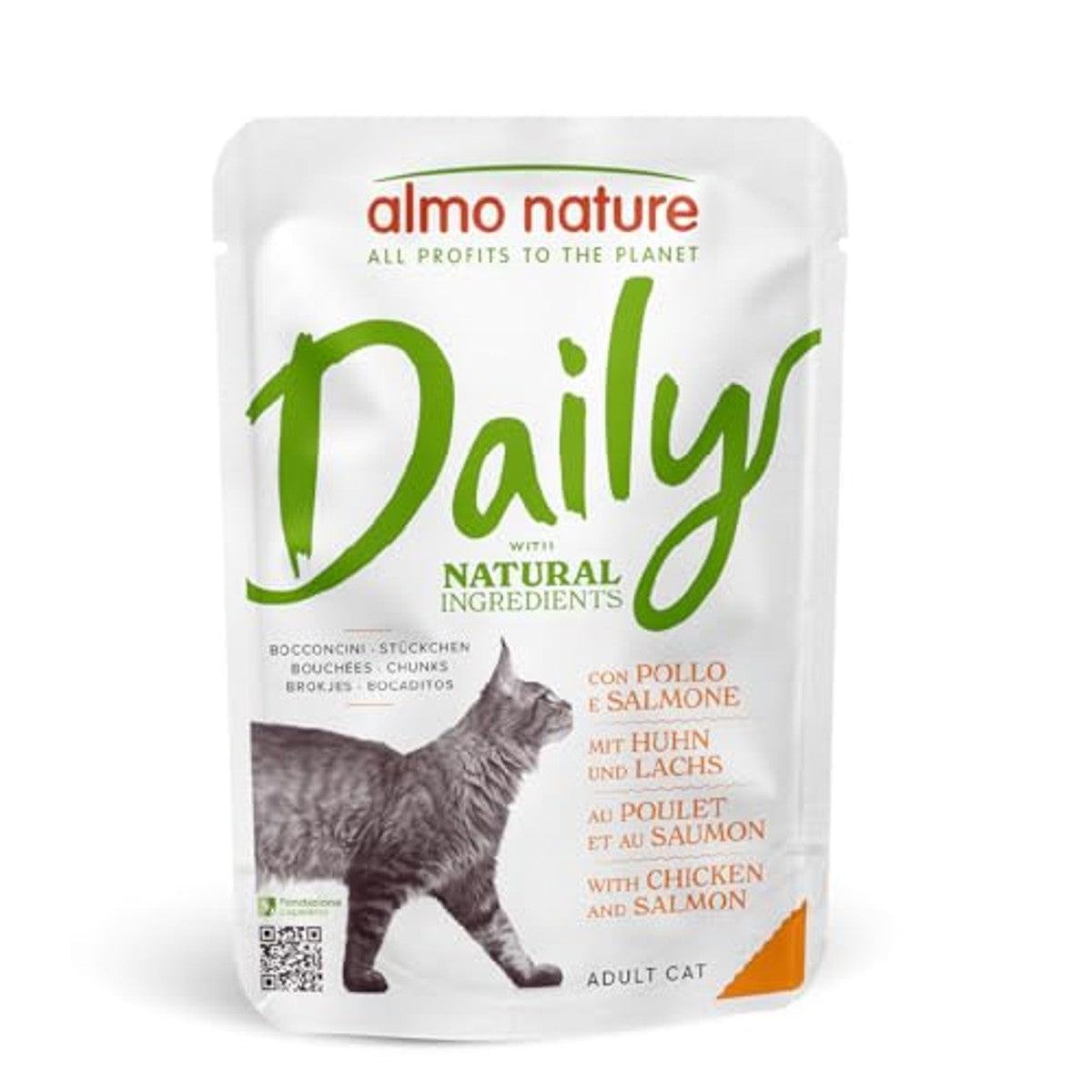 Almo Nature Daily Natvoer Kip en Zalm 30 x 70 g - 6-pack