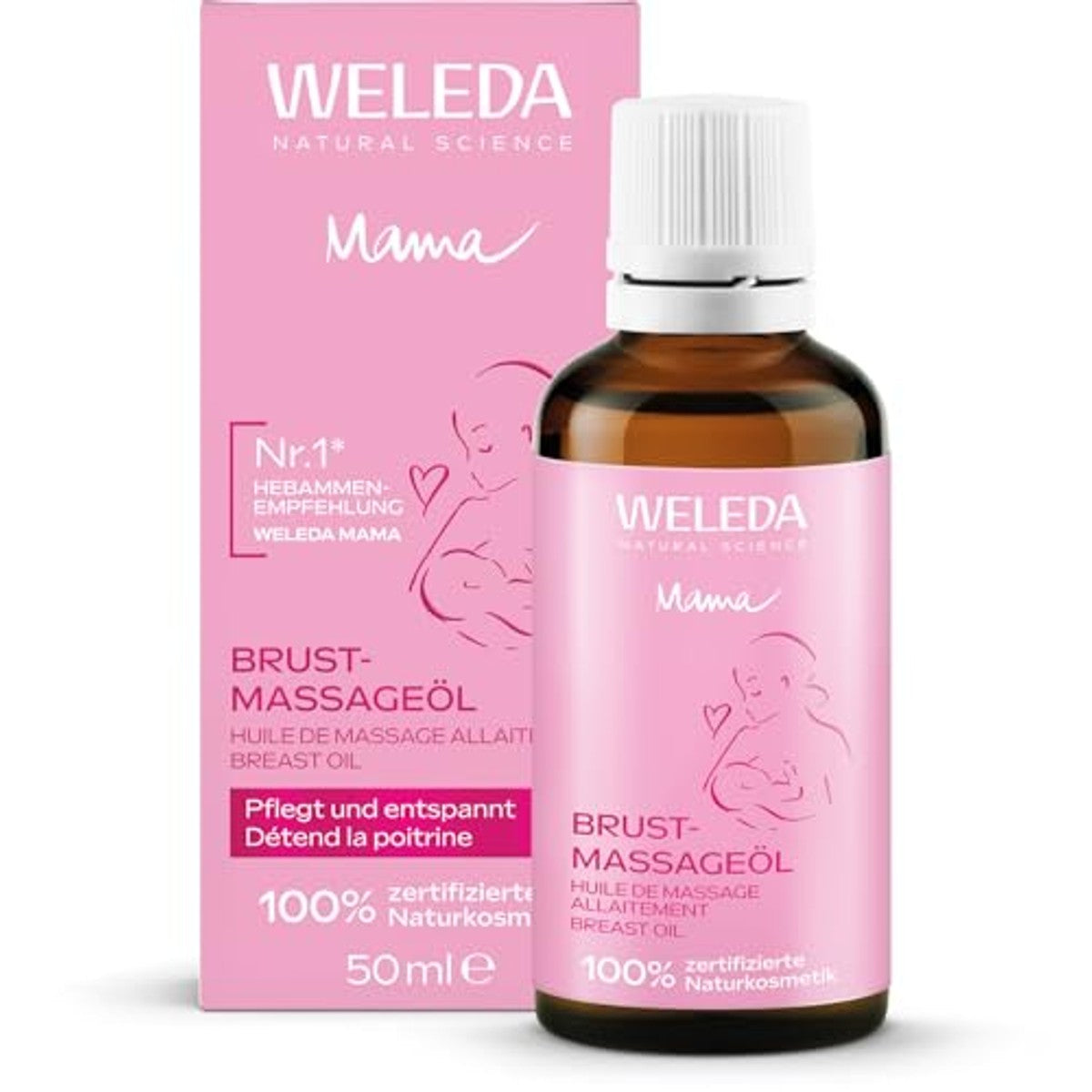 Weleda Biologische Borstmassageolie 50 ml - 3-pack