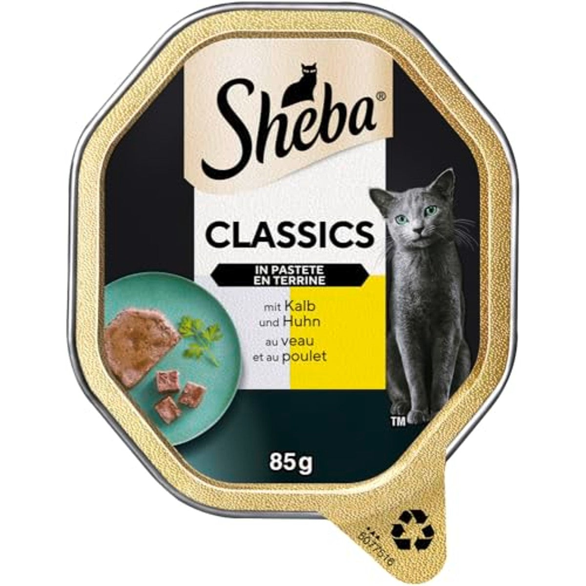 Sheba Classics natvoer kattenvoer paté kalf en kip 22 x 85 g - 6-pack