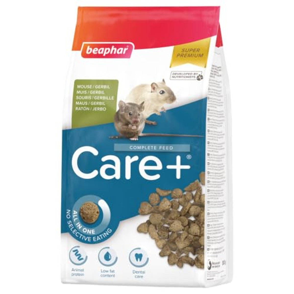 Beaphar Care+ Gerbil & muizenvoer 500 g - 3-pack