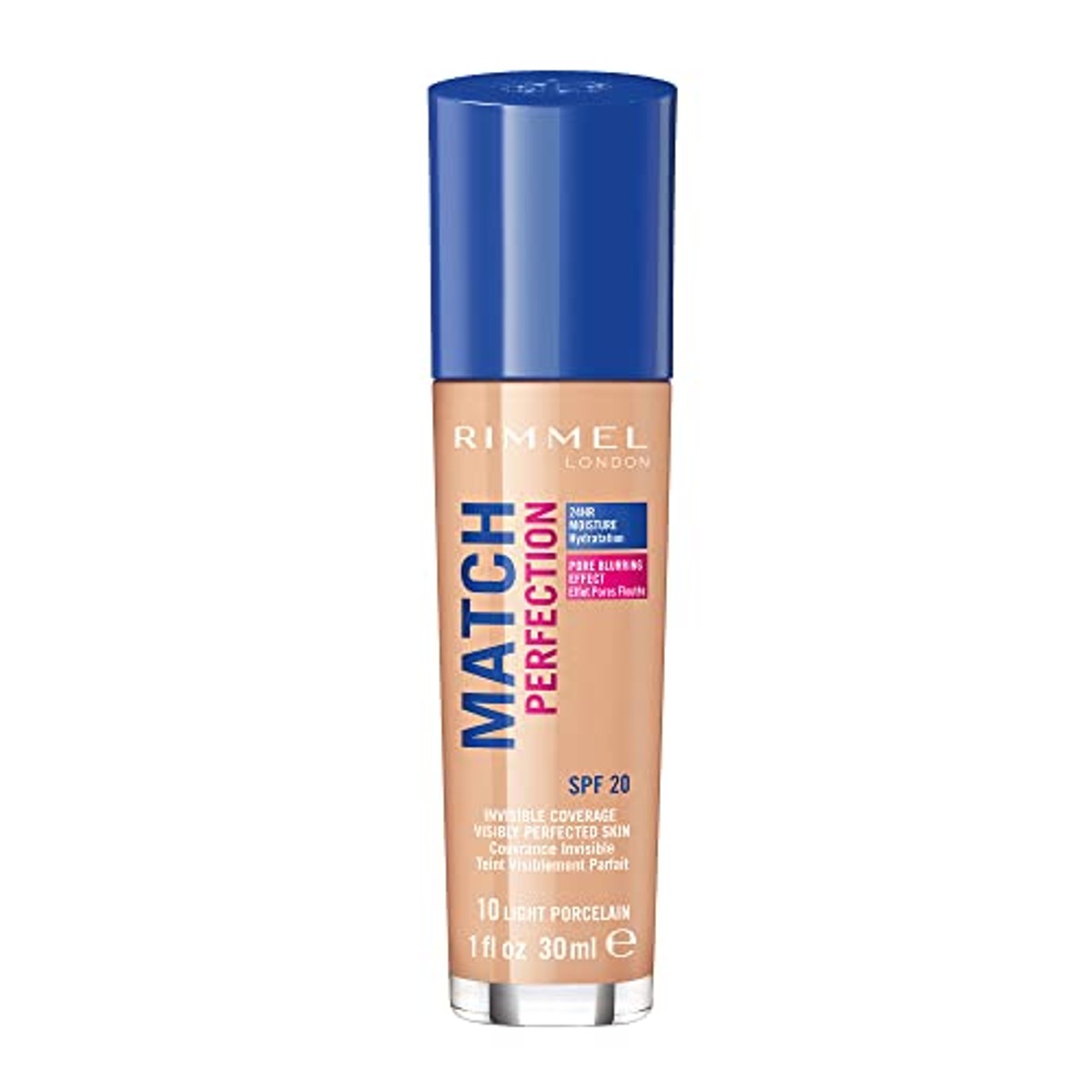 Rimmel London Match Perfection Foundation 010 light porselein 30 ml - 3 stuks