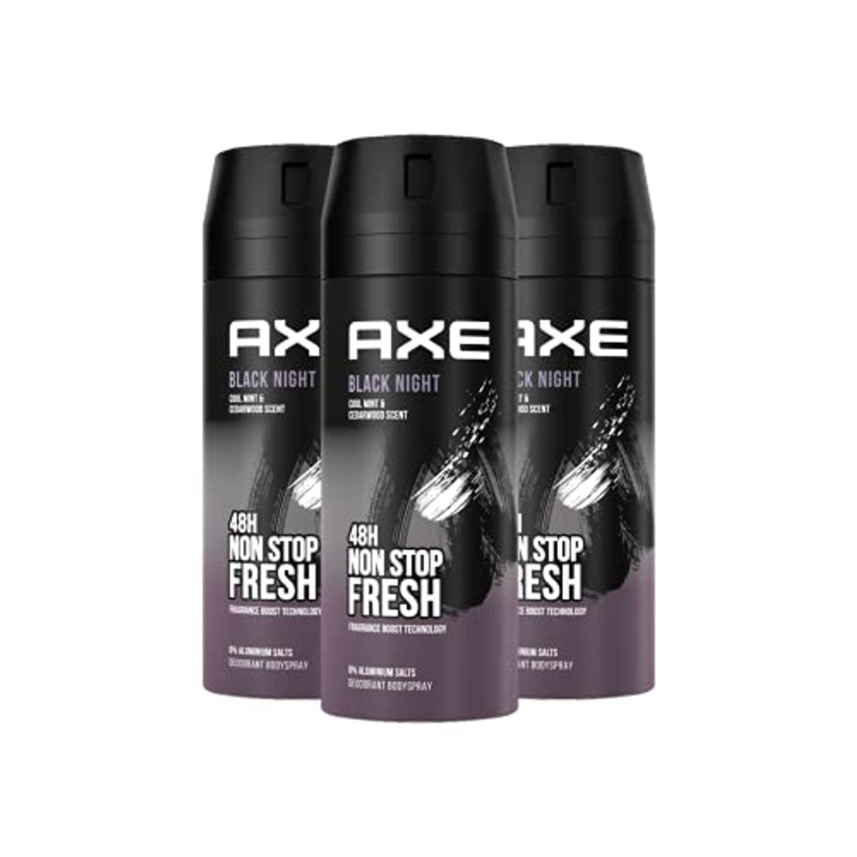 Axe Deospray Black Night zonder aluminiumzouten, 3 x 150 ml – Axe