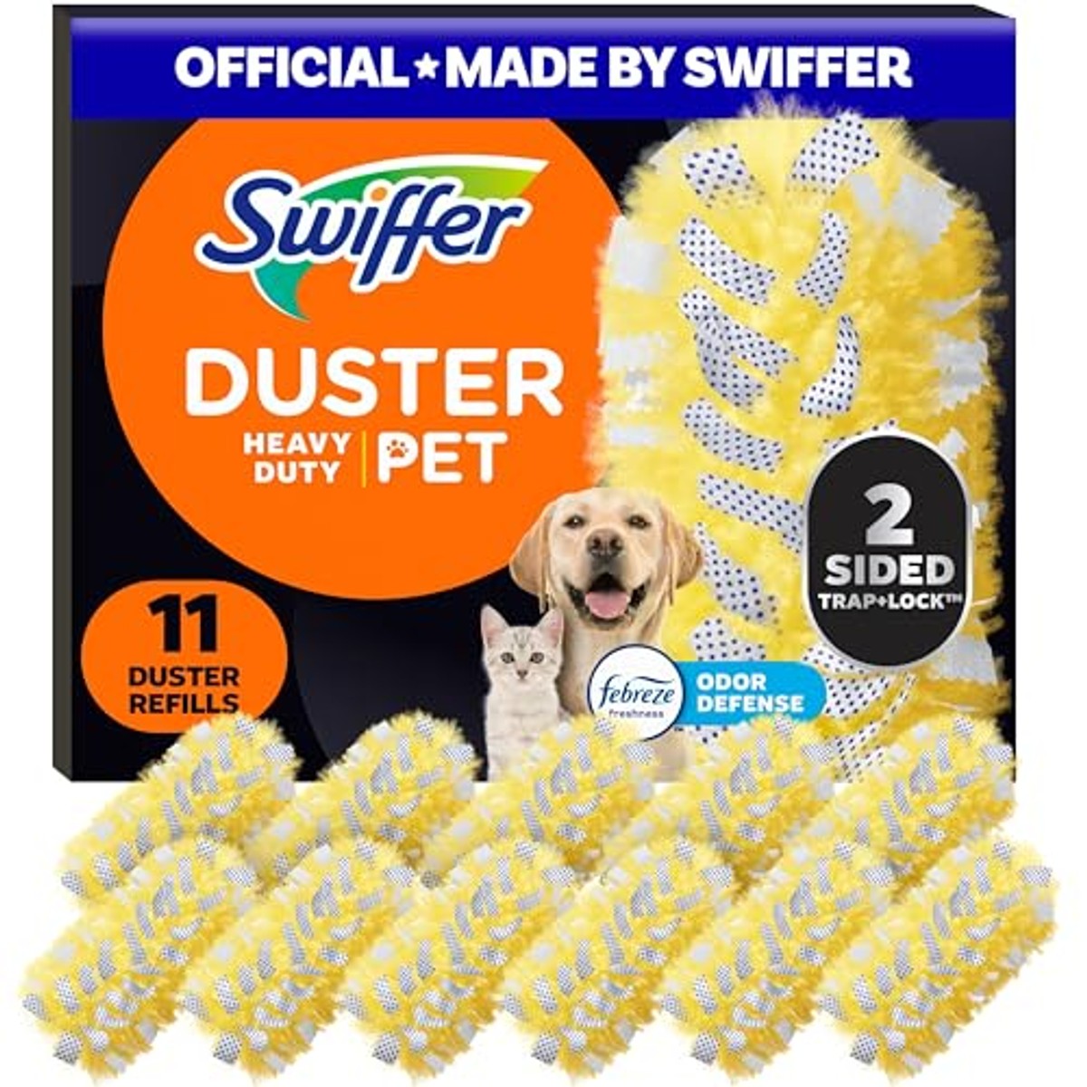 Swiffer 360 Dusters Pet Navullingen Febreze Odor Defense 11 Count - 3-pack