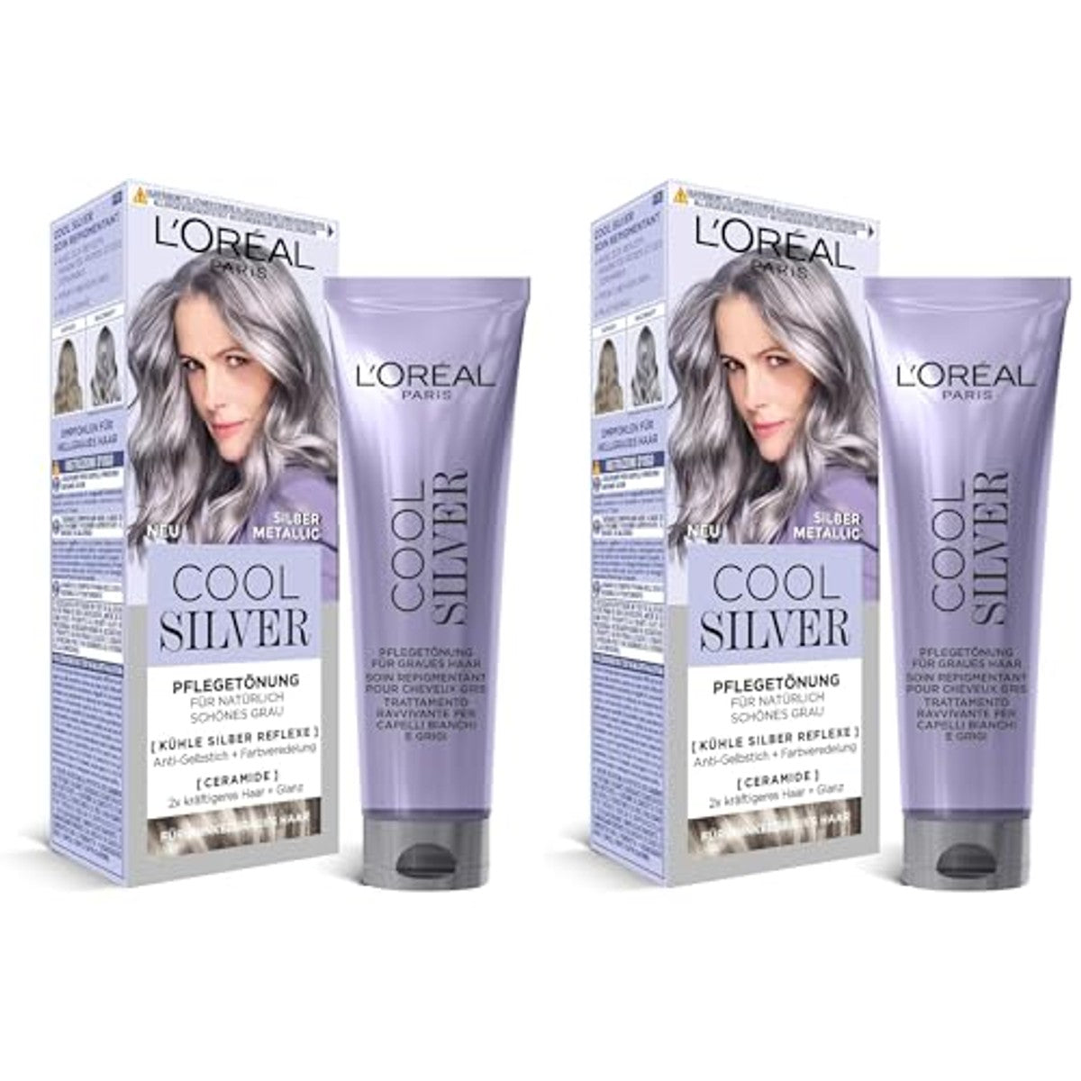 L'Oréal Paris Cool Silver Zilver Metallic verpakking van 2 – L'Oreal Paris