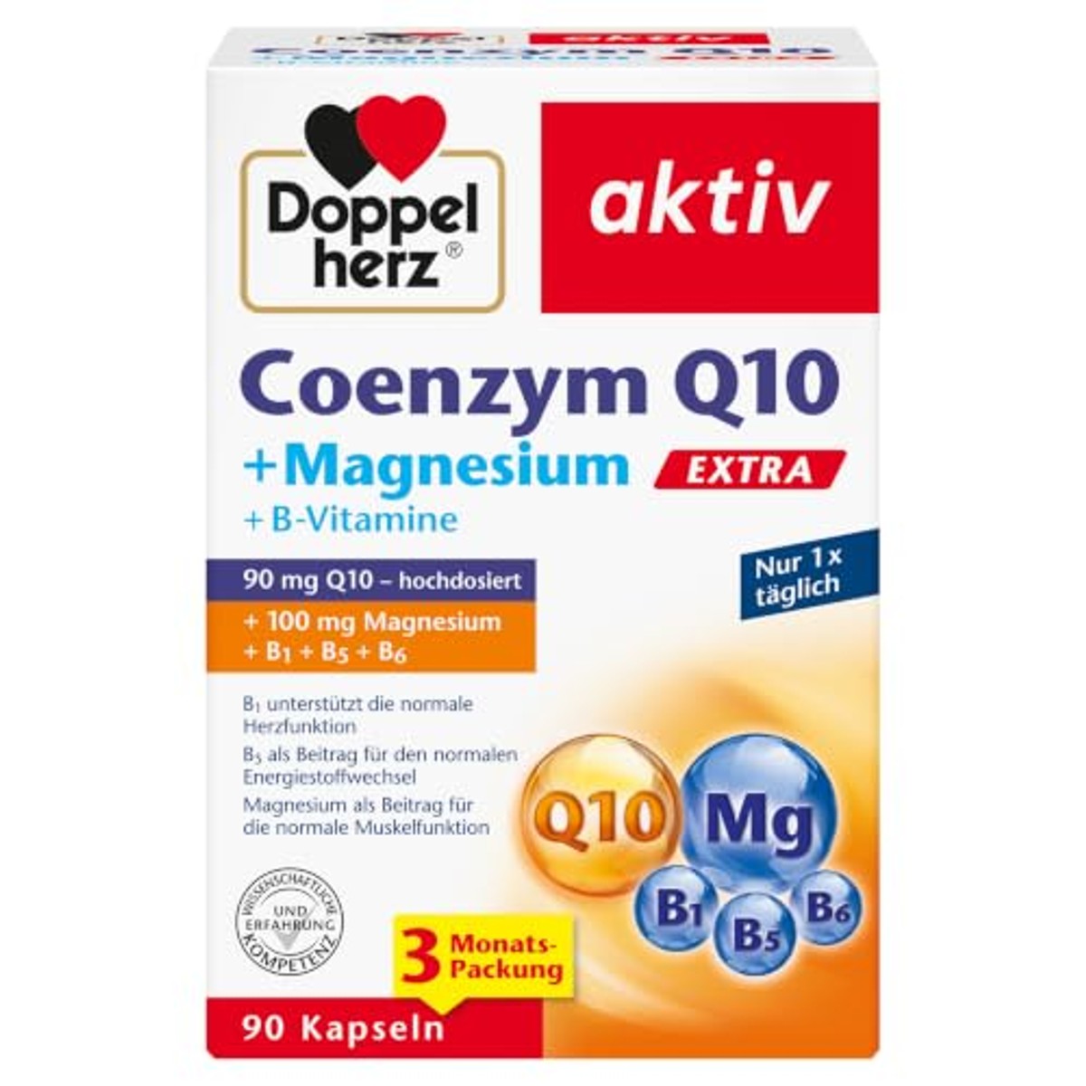 Doppelherz Coenzym Q10 + Magnesium EXTRA + B-Vitamine – Doppelherz