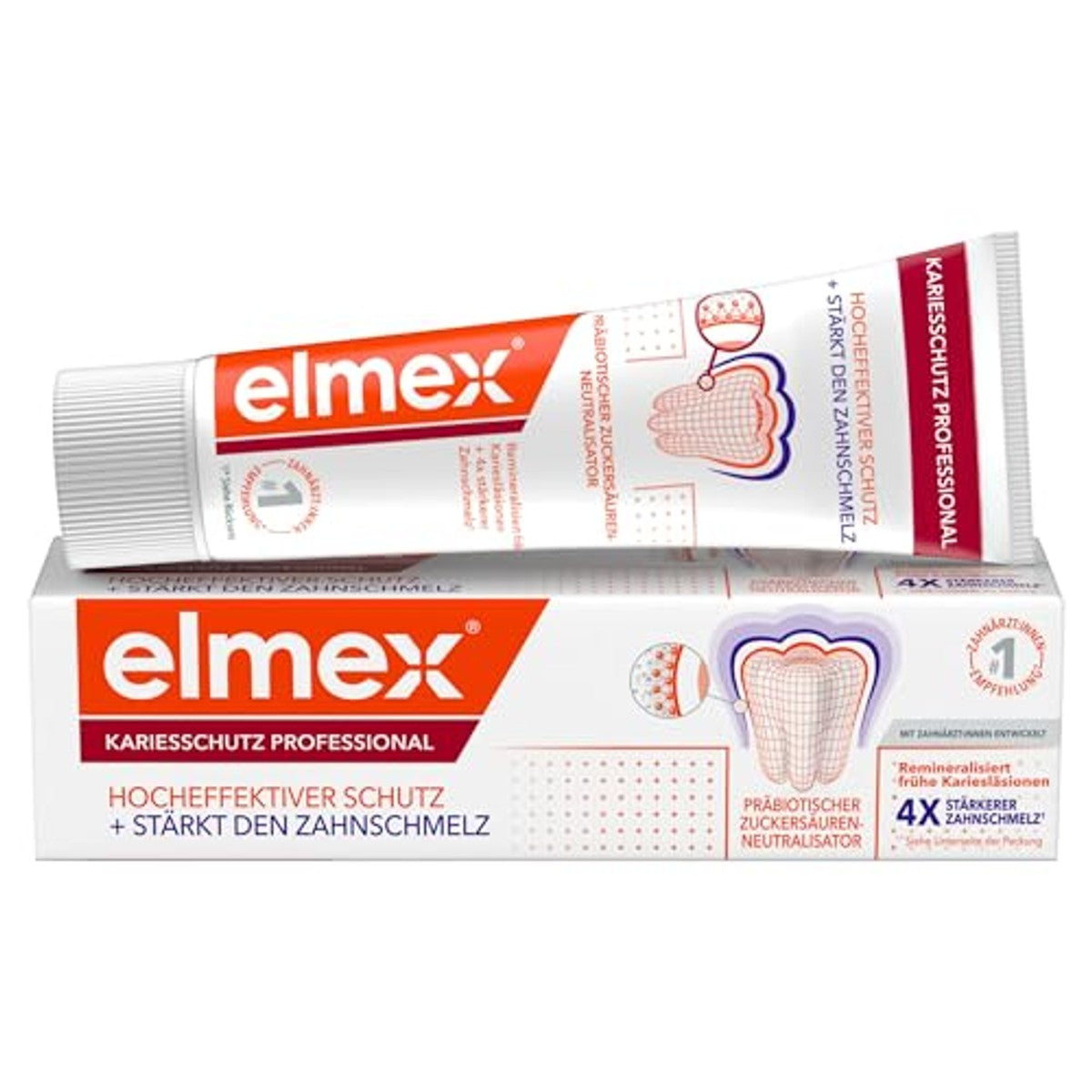 ELMEX cariësbescherming professionele tandpasta 3 x 75 ml - Voordeelverpakking
