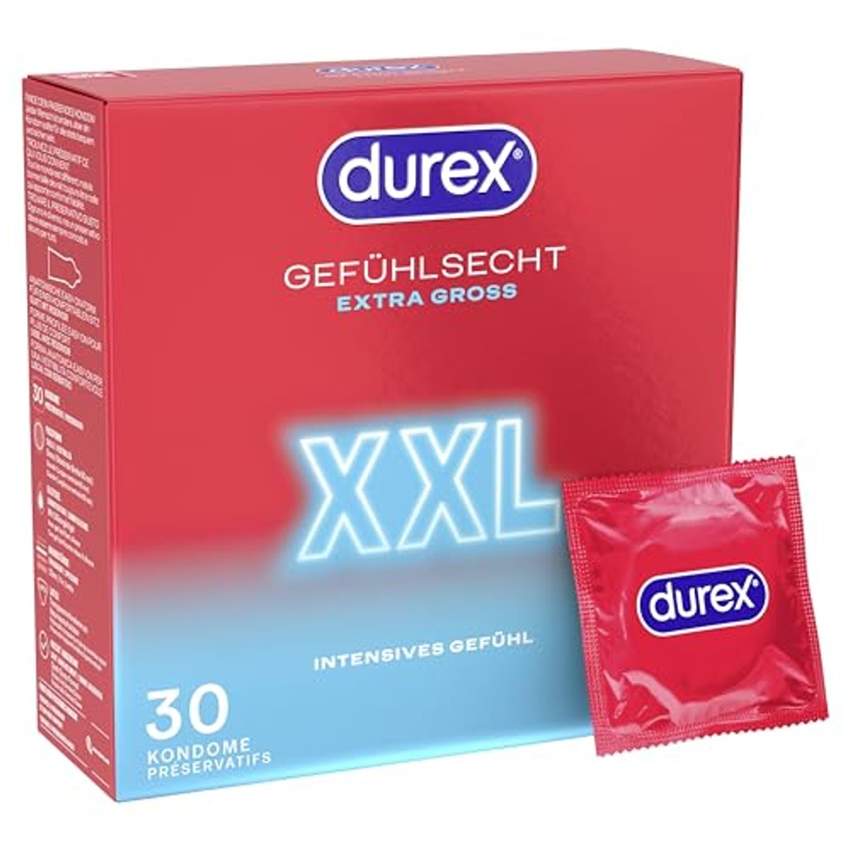 Durex Feel Real XXL condooms 6 x 30 stuks - Voordeelverpakking