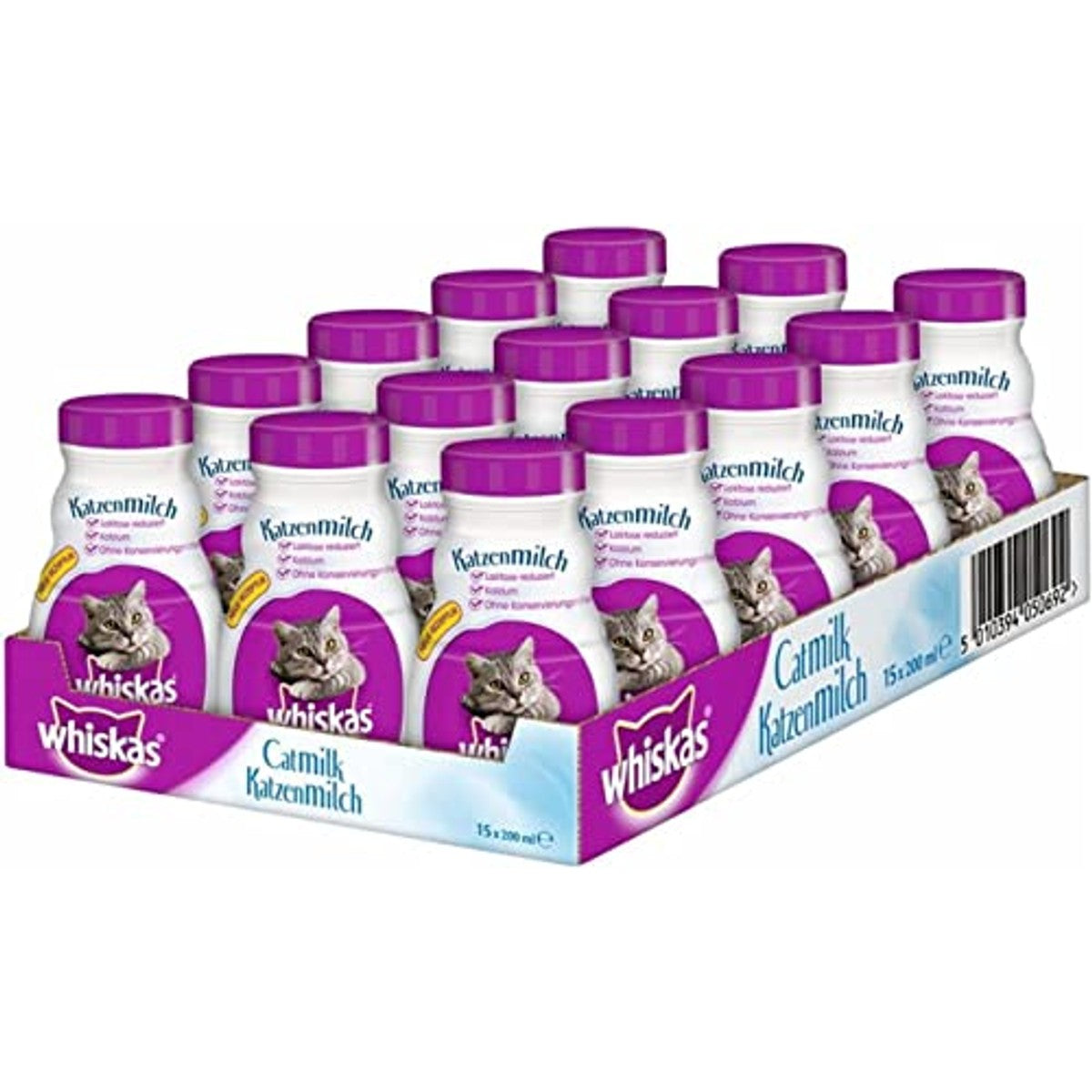 Whiskas Katzenmilch kattenmelk voor katten 15 x 200 ml - 3-pack