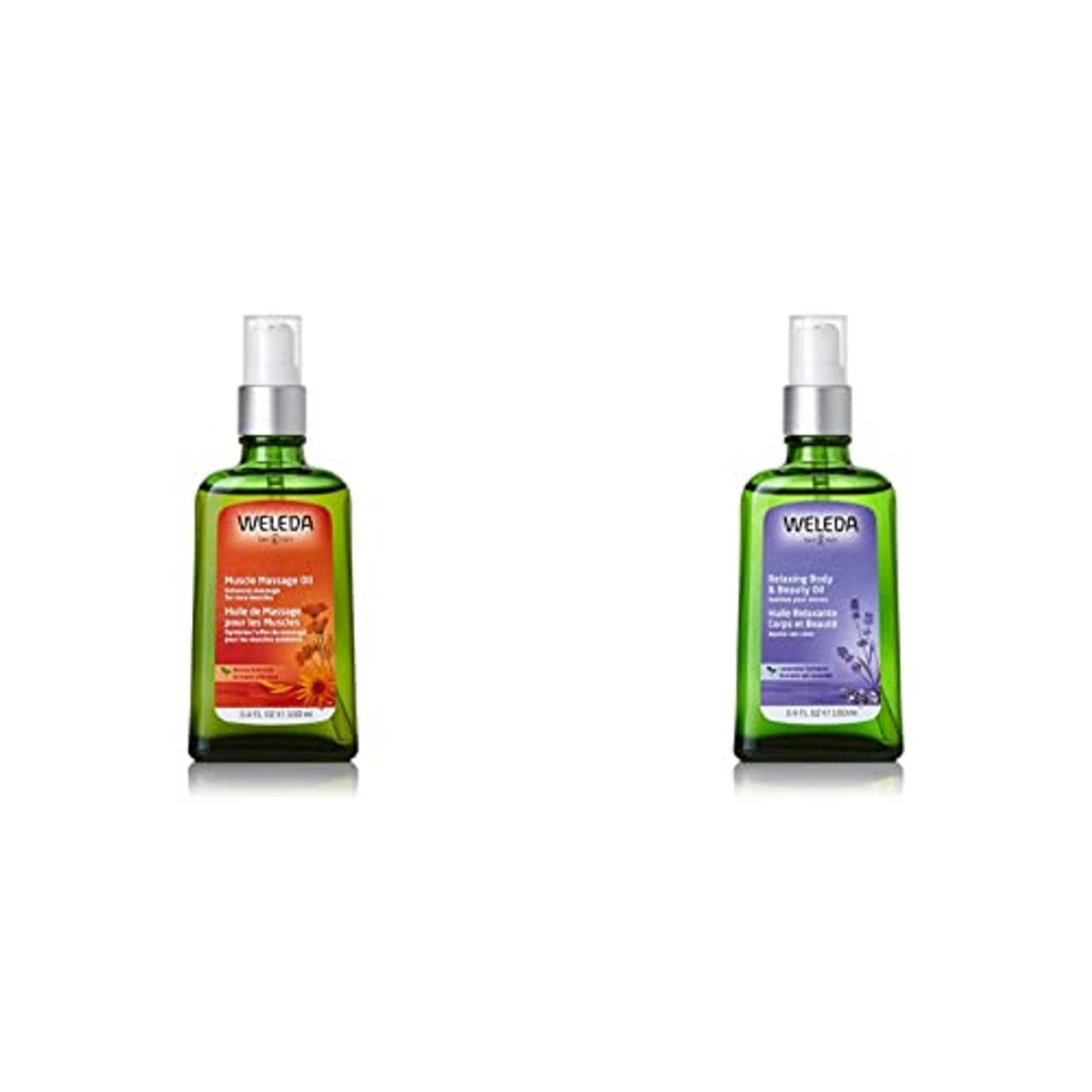 Weleda Bio Arnica Massageolie & Lavendel Ontspanningsolie 2 x 100 ml - 6-pack