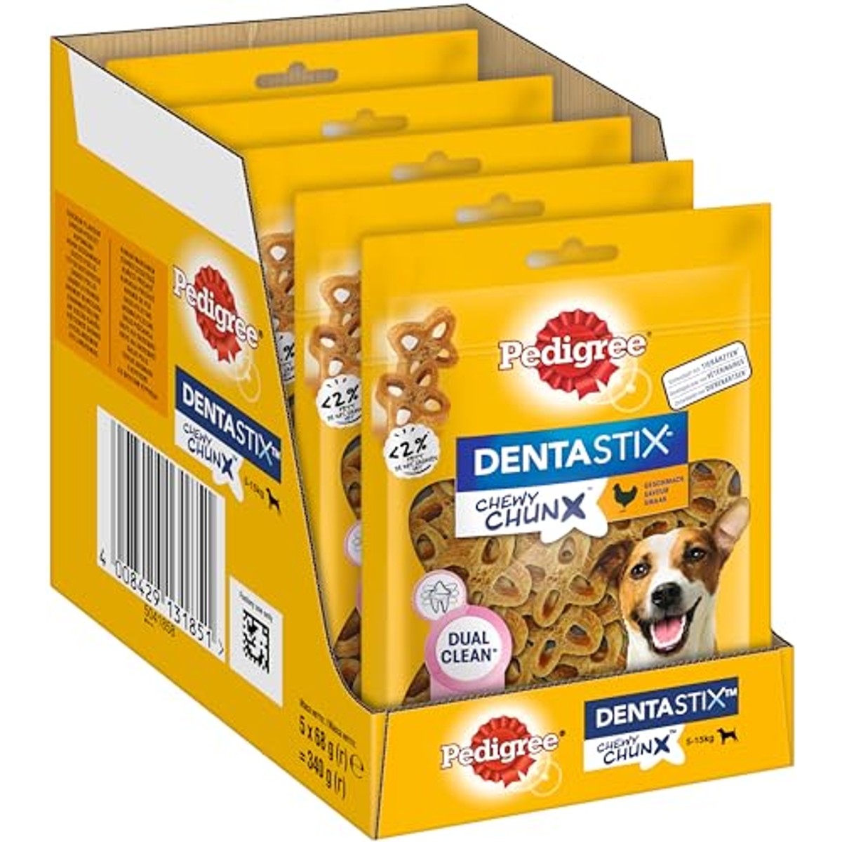 Pedigree Dentastix Chewy Chunx hondensnack kleine honden kip 5 x 68 g - 6-pack