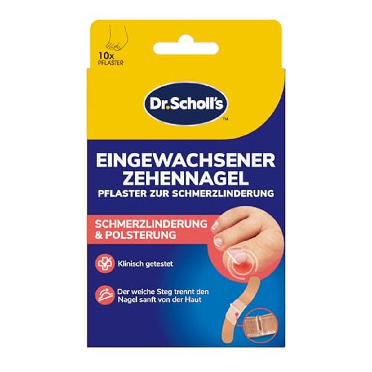 Dr. Scholl's Pleister voor ingegroeide teennagels 10 stuks – foto 2
