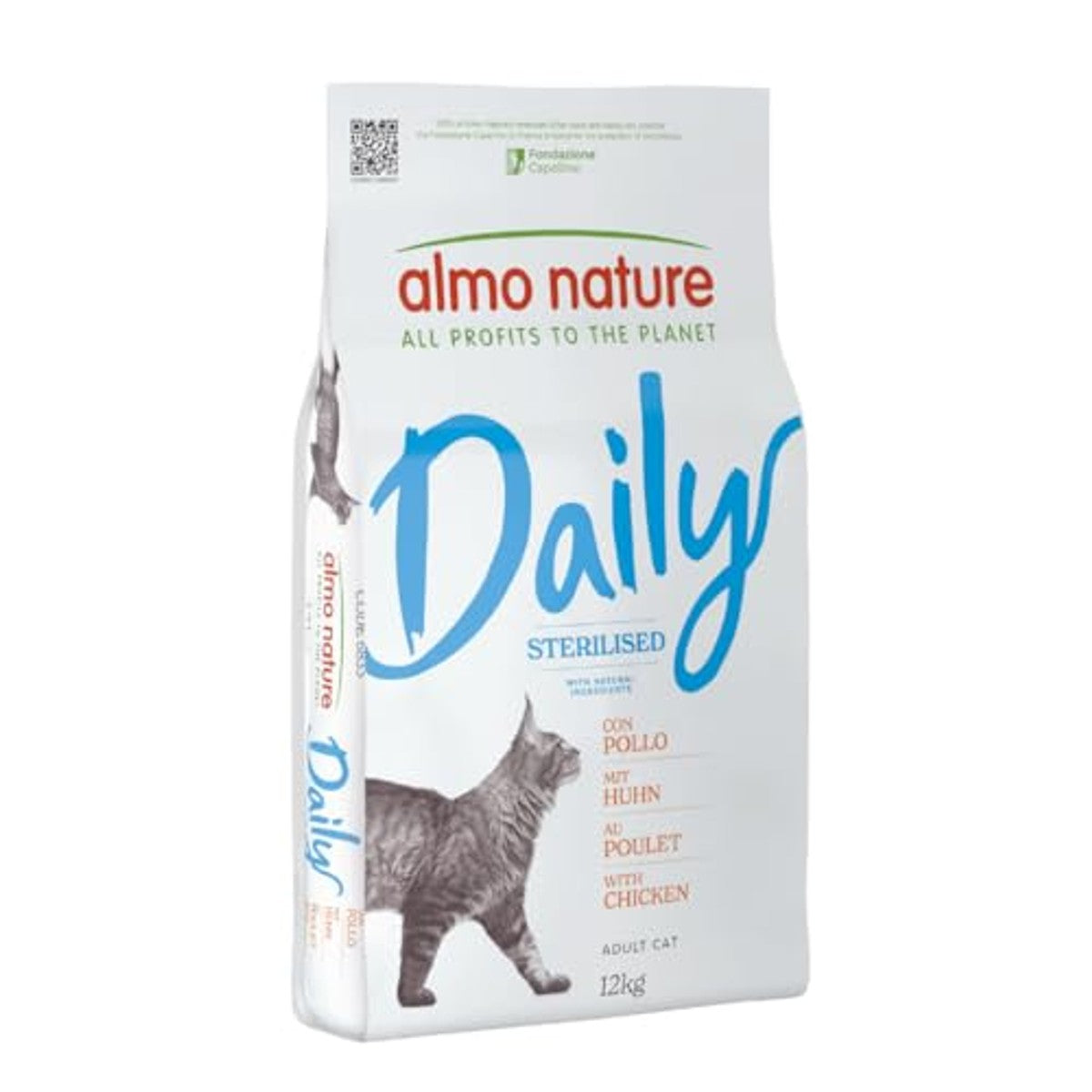 Almo Nature Daily Sterilised droogvoer voor katten, kip, sacco da 12 kg – almo nature