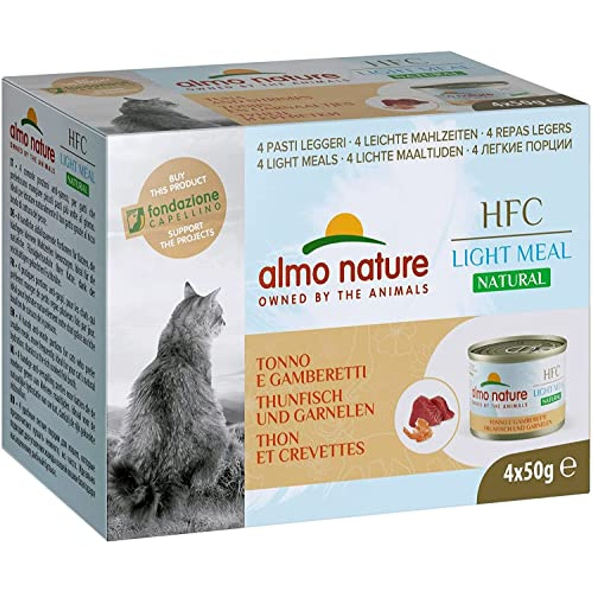 Almo Nature HFC Natural Light Meal Tonijn en Garnalen 4 x 50 g - 6-pack
