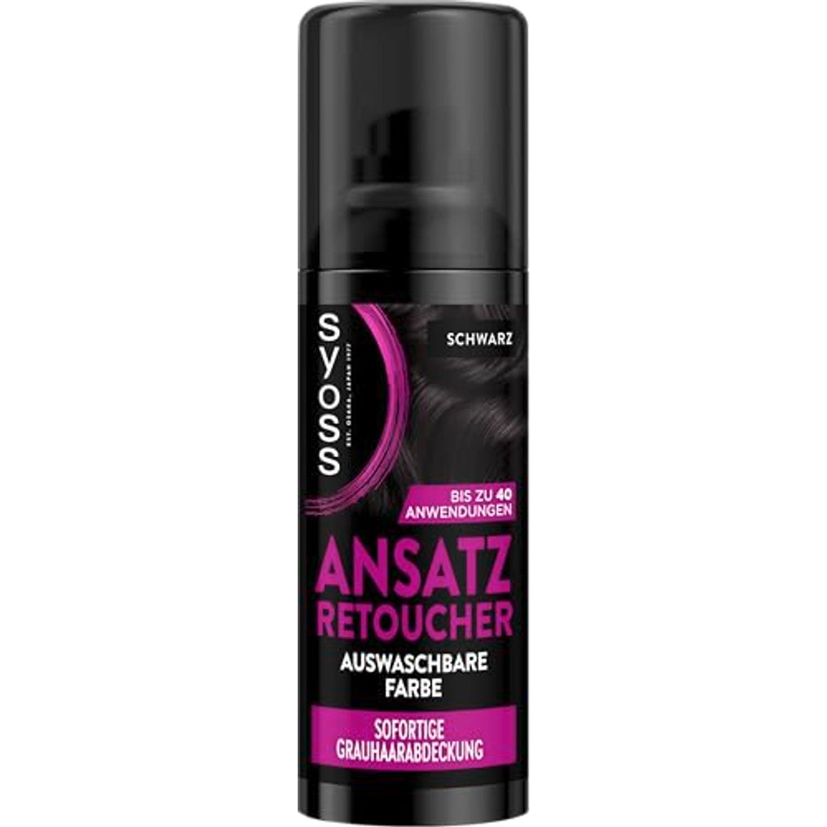 Syoss Ansatz Retoucher Kasjierspray zwart 6 x 120 ml - Voordeelverpakking