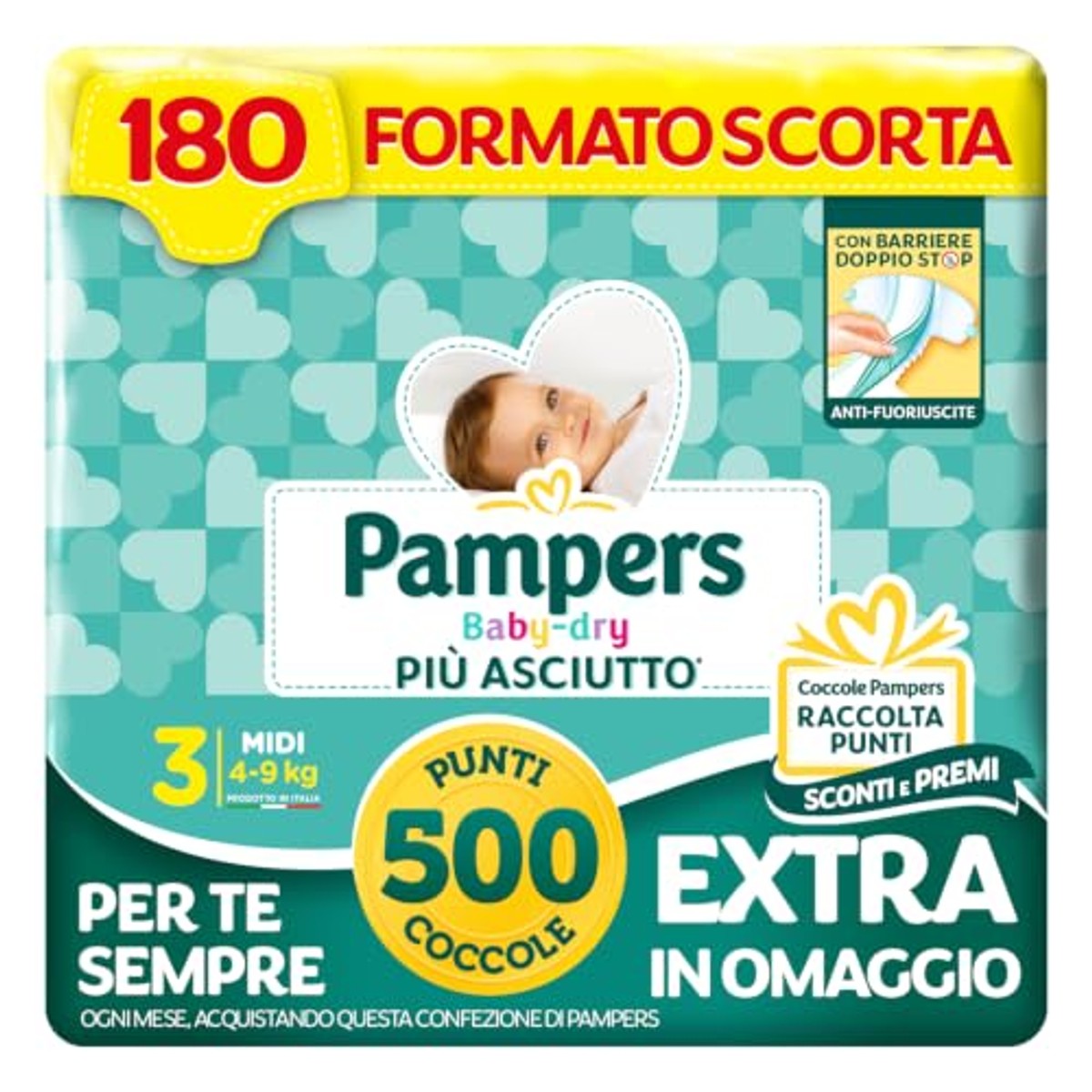 Pampers Baby Dry MIDI Größe 3 (4-9 kg) 180 luiers – Pampers