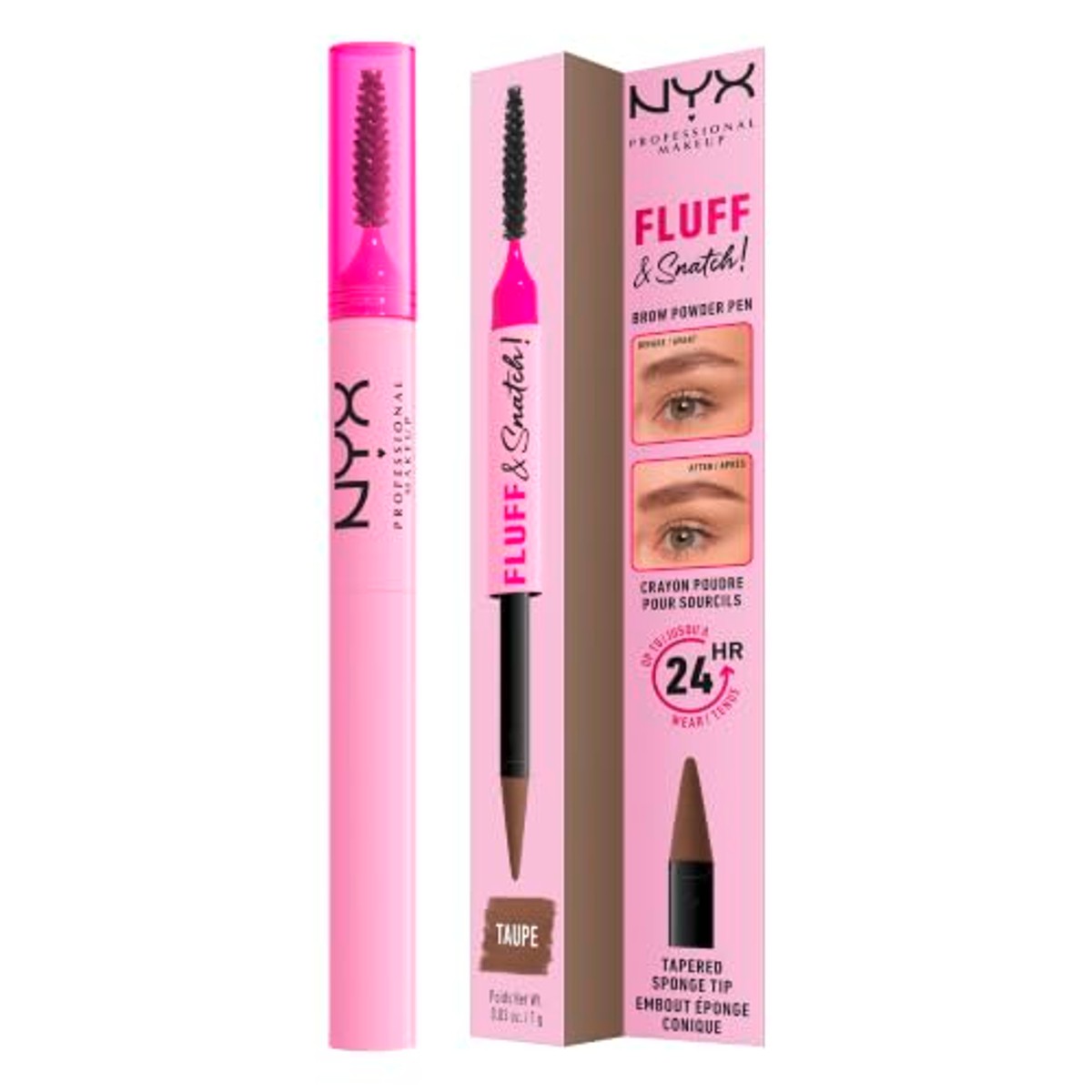 NYX PROFESSIONAL MAKEUP Fluff & Snatch Brow Powder Pen 02 taupe 3 stuks