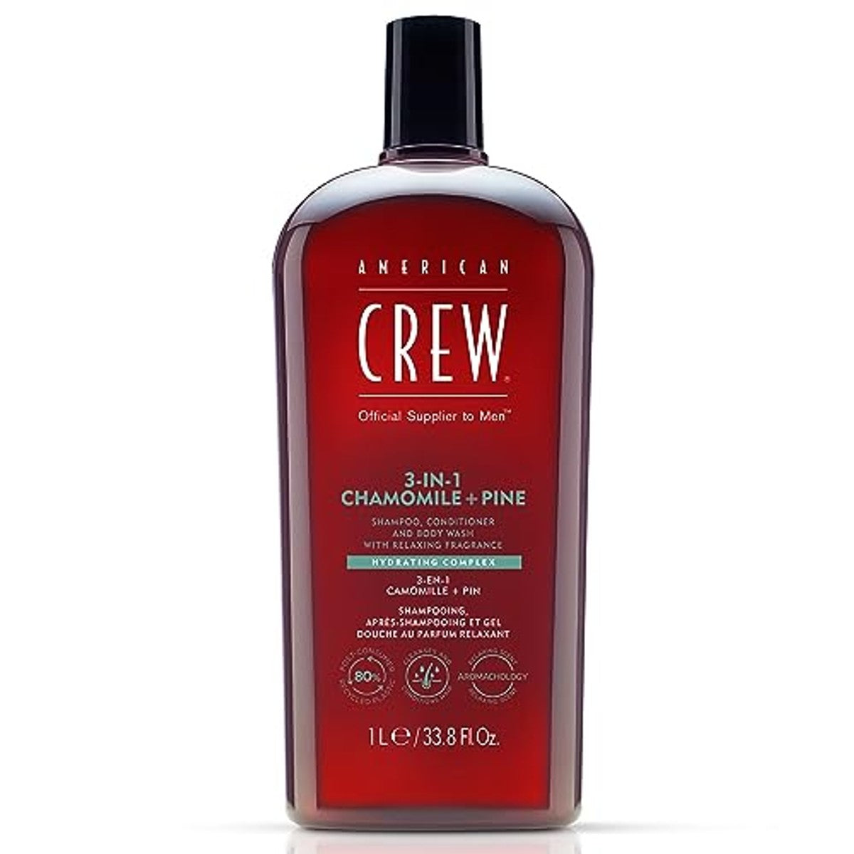 American Crew 3-in-1 Chamomile & Pine Shampoo & Douchegel 1000 ml - 6-pack