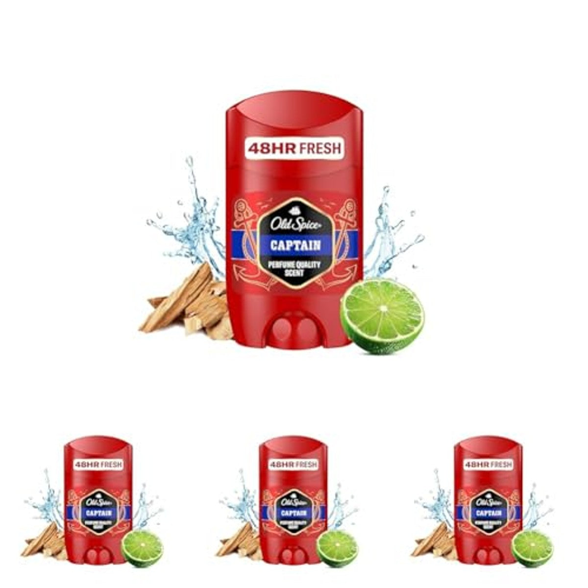 Old Spice Captain Deostick voor mannen 3 x 50 ml - Voordeelverpakking