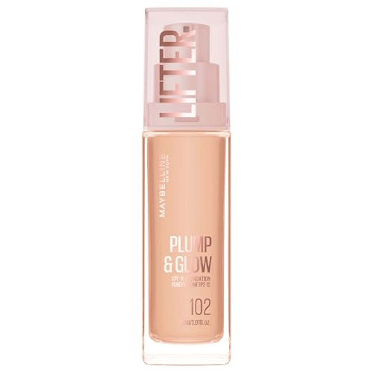 MAYBELLINE Lifter Plump & Glow Foundation 102 30 ml - 6 stuks