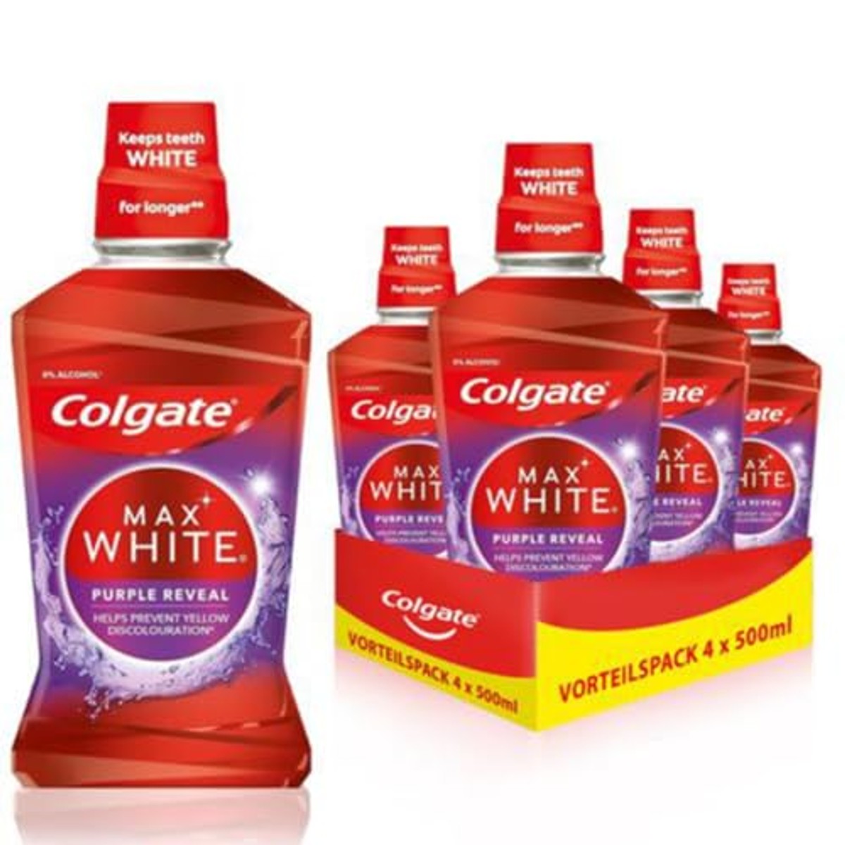 Colgate Max White Purple Reveal mondspoeling 4 x 500 ml – Colgate