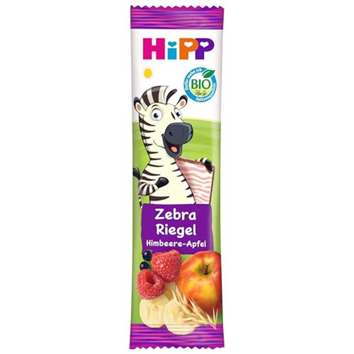 HiPP Zebrarepen framboos-banaan-appel 22 x 23 g – foto 2
