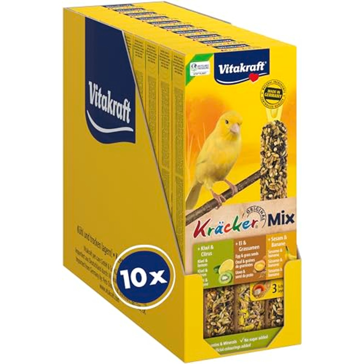 Vitakraft Cracker Mix vogelsnack kanarie 10 x 80 g - 6-pack