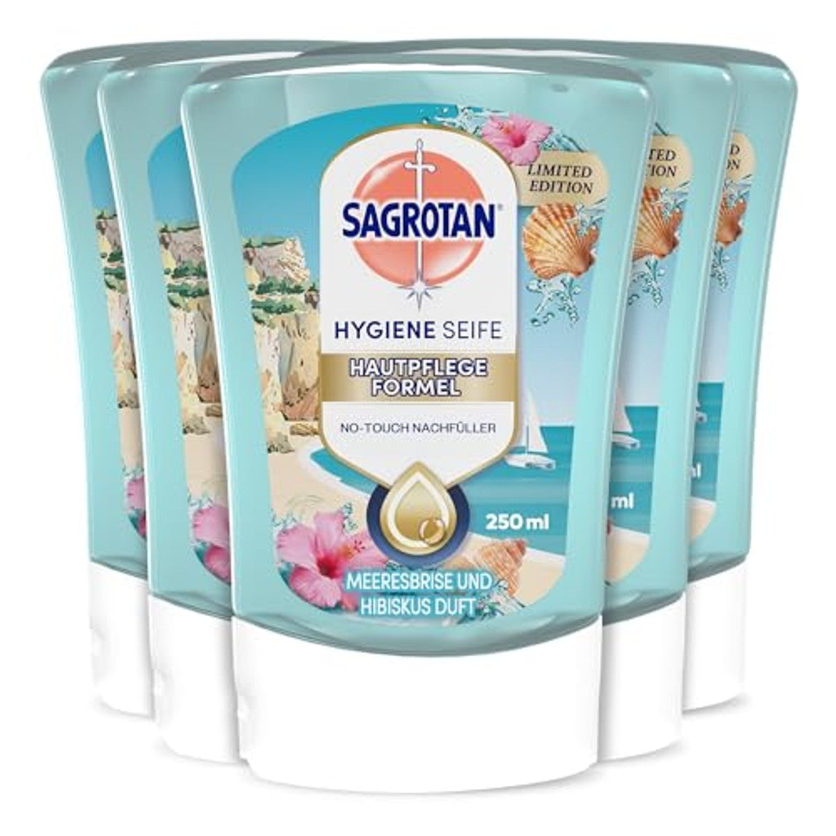 Sagrotan No-Touch Handzeep Navulling Sardinia Dreams Limited Edition 5 x 250 ml – Sagrotan