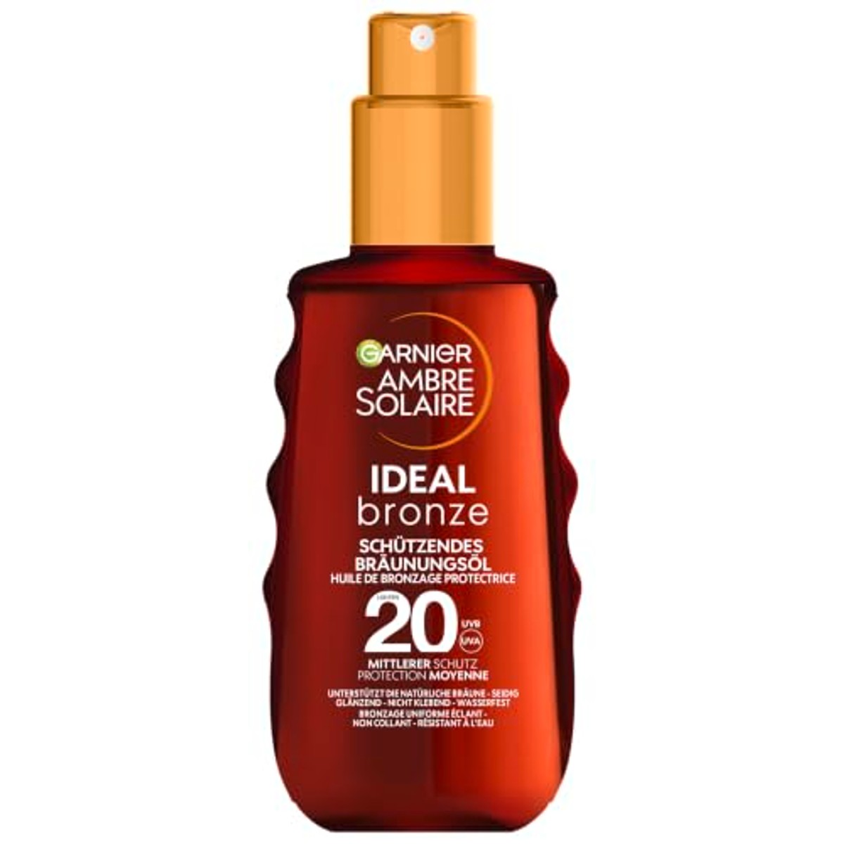 Garnier Ambre Solaire Ideal Bronze Zonneolie LSF20 3 x 150 ml - Voordeelverpakking