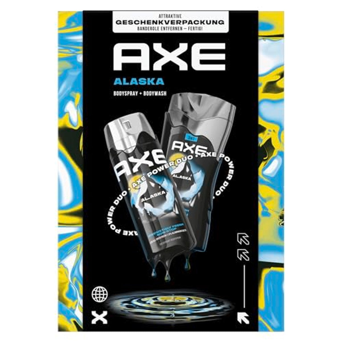 Axe Cadeauset Alaska Bodyspray & Douchegel 150 ml + 6 x 250 ml - Voordeelverpakking