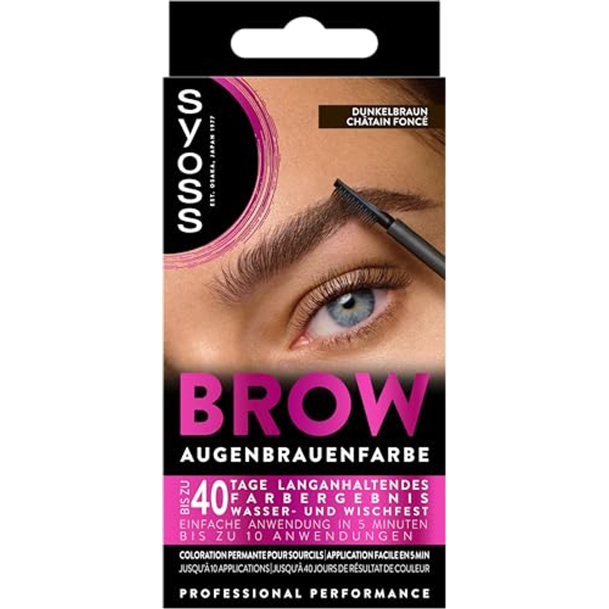 Syoss Wenkbrauwset Wenkbrauwverf 4-1, donkerbruin, stand 3, 17 ml – Syoss