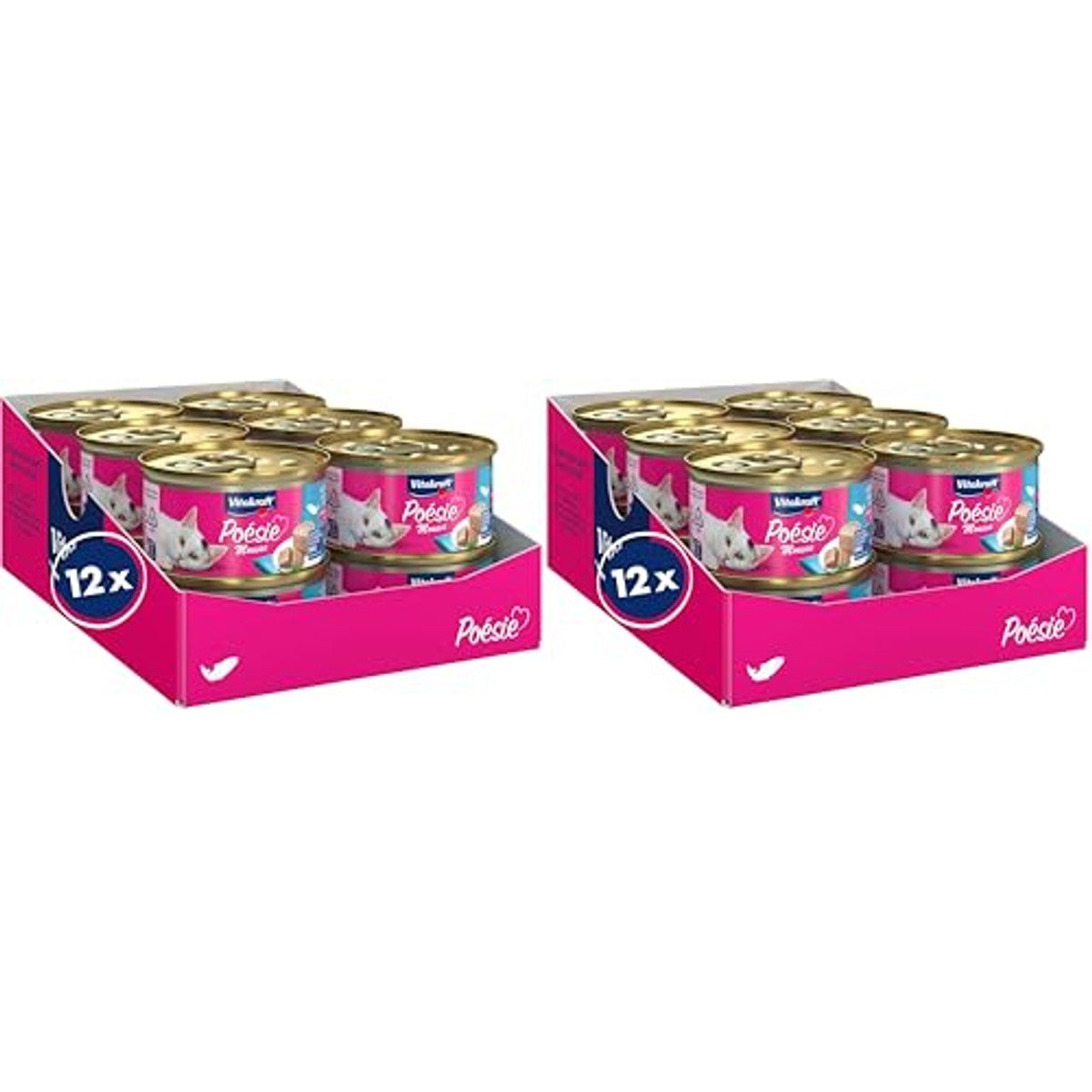 Vitakraft Poésie Mousse natvoer kattenvoer zalm 12 x 85 g - 3-pack