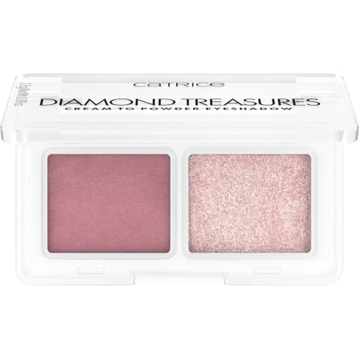 Catrice Diamond Treasures Cream to Powder Oogschaduw, nr. 020, roze, 2 roze tinten, langdurig, sterk gepigmenteerd, glinsterend, veganistisch, vrij van nanodeeltjes, zonder parfum, olievrij, per stuk | Oogschaduw, glanzende afwerking – Catrice Cosmetics