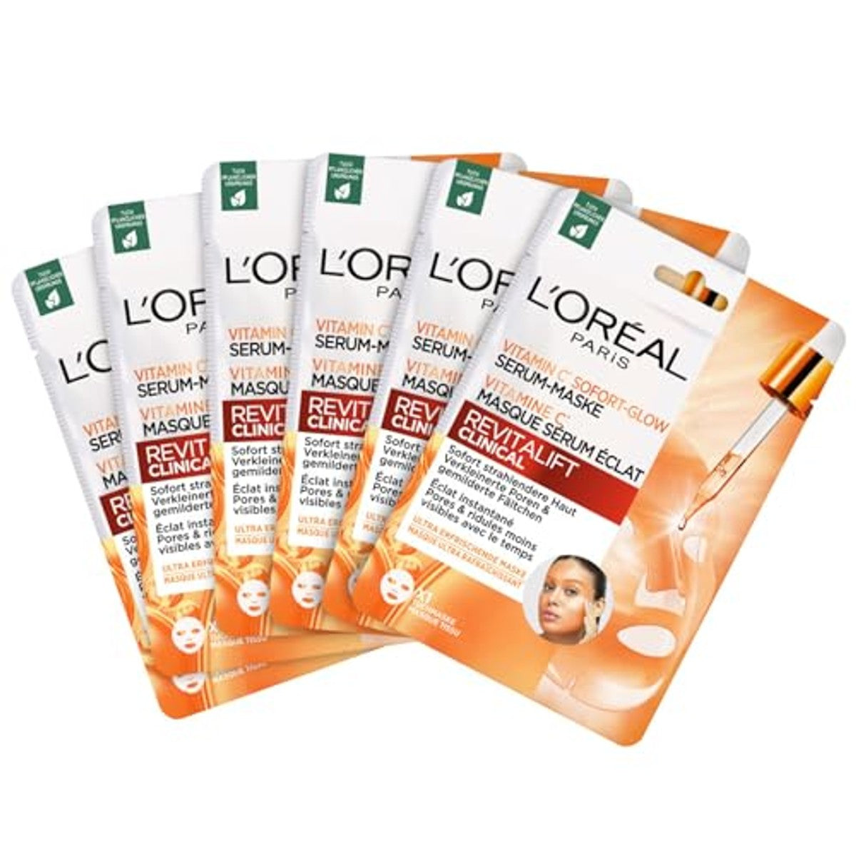 L'Oréal Paris Revitalift Clinical Vitamine C Doekmasker 6 x 26 g – L'Oréal Paris