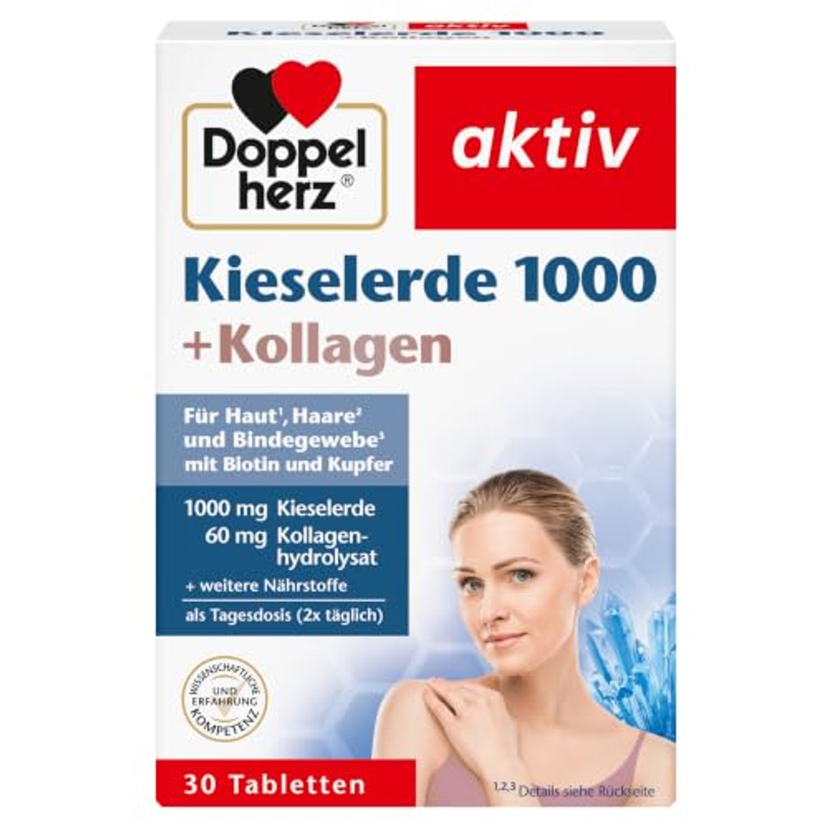 Doppelherz Kieselaarde + Collageen 30 tabletten - 3-pack