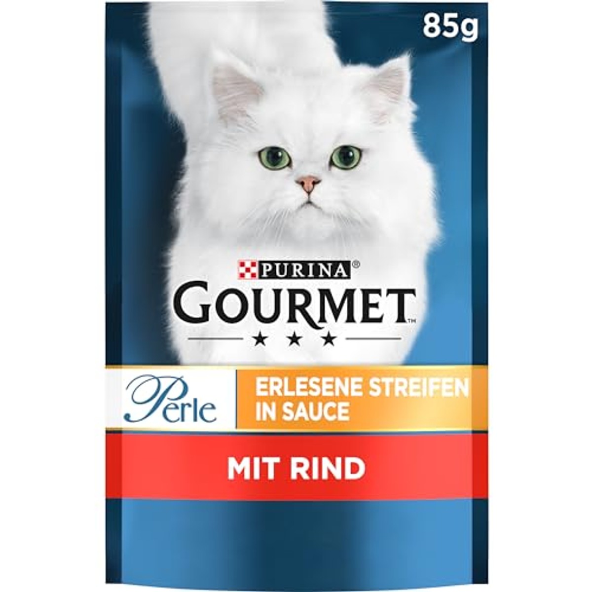 Gourmet Perle Exquisite Strips natvoer kattenvoer rundvlees 26 x 85 g - 3-pack