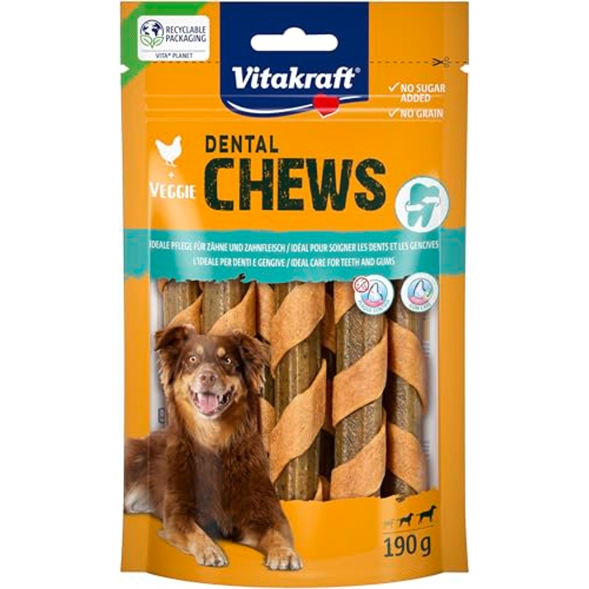 Vitakraft Dental Chews hondensnack kip 1 x 190 g - 6-pack – foto 2