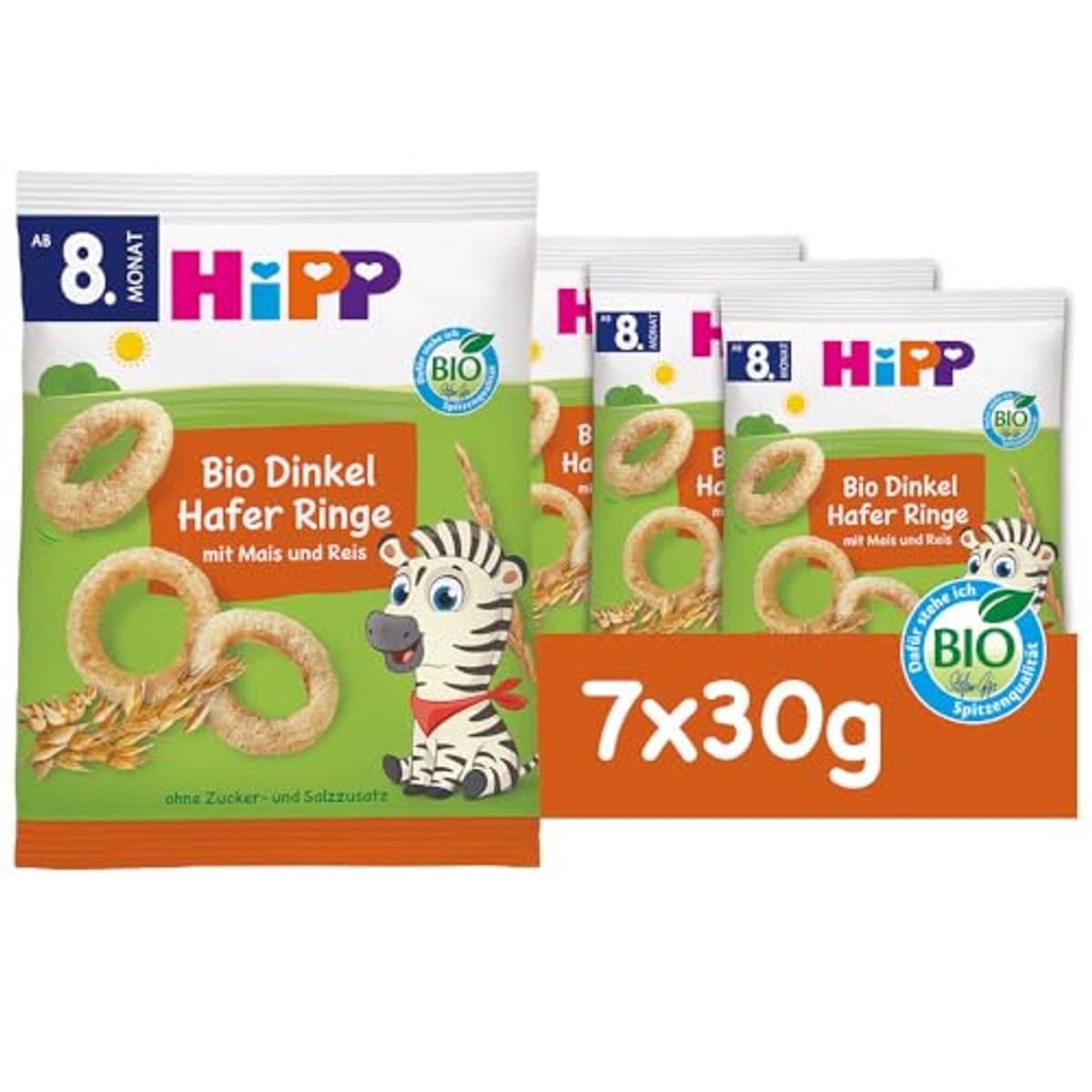 HiPP Biologische spelt haverringen 7 x 30 g – HiPP