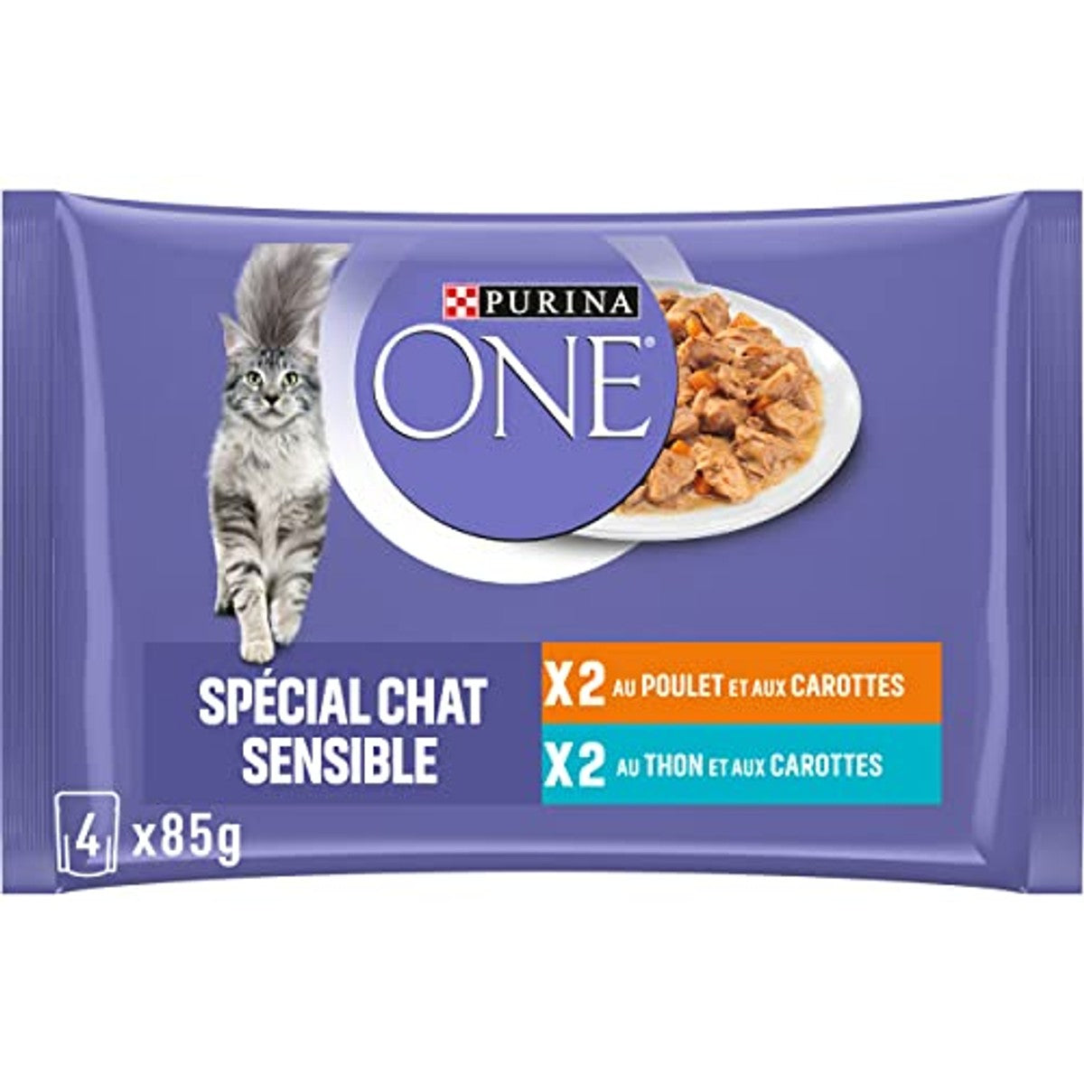 Purina One In Saus Gesneden natvoer kattenvoer kip en tonijn 48 x 85 g – foto 2