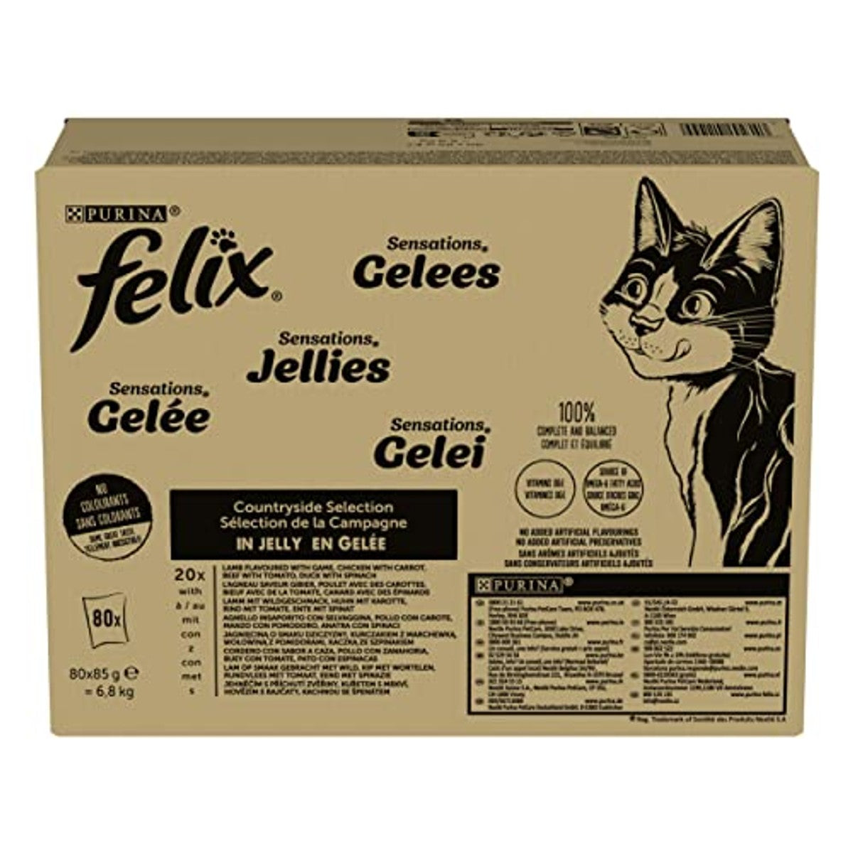 Felix Sensations natvoer katten 80 zakjes à 85 g – Felix