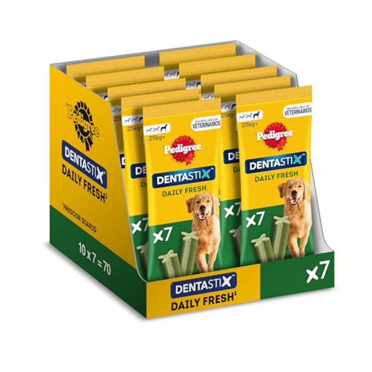 Pedigree Dentastix hondensnack grote honden 10 x 7 stuks - 3-pack