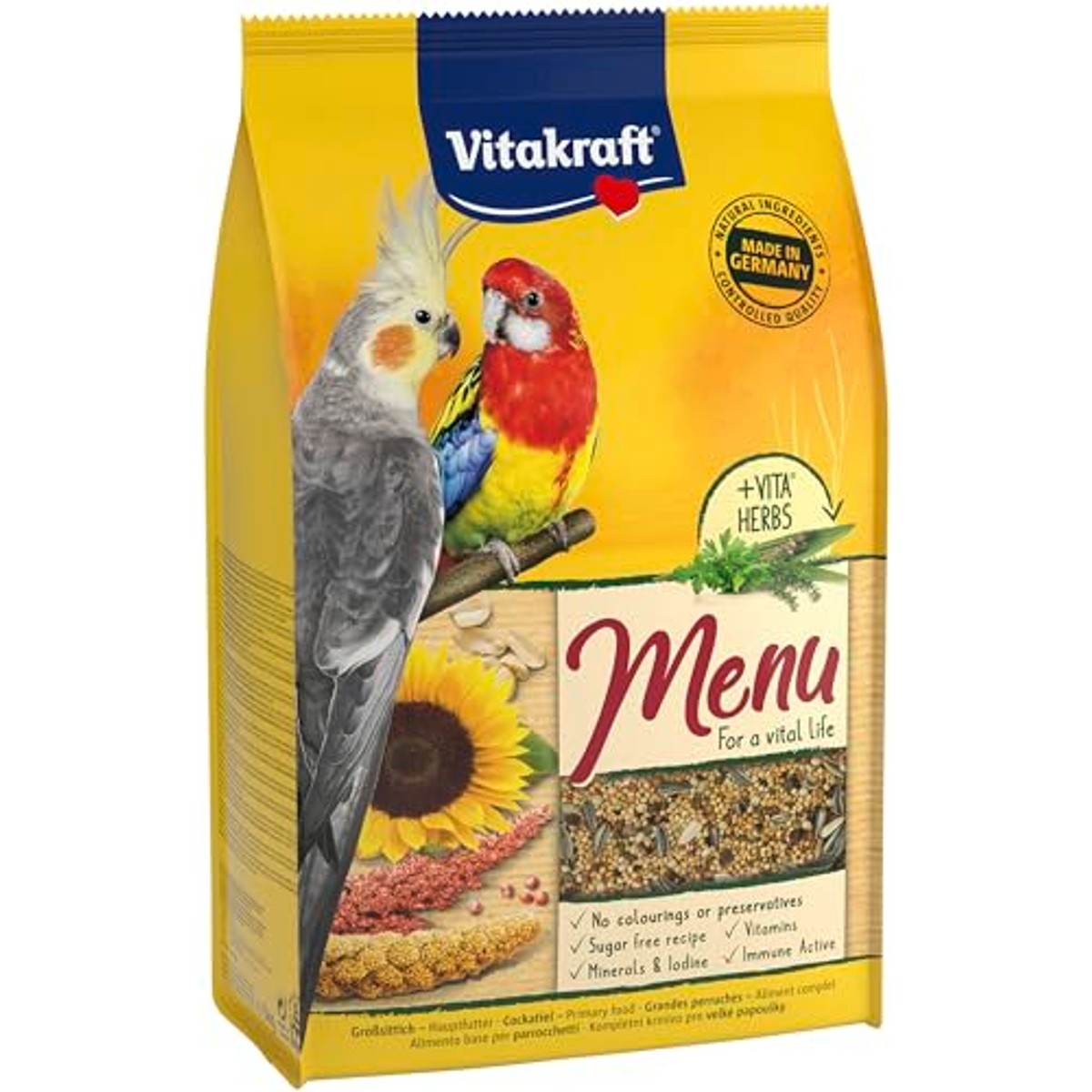 Vitakraft Menu vogelvoer grote parkieten 1 x 3 kg - 6-pack
