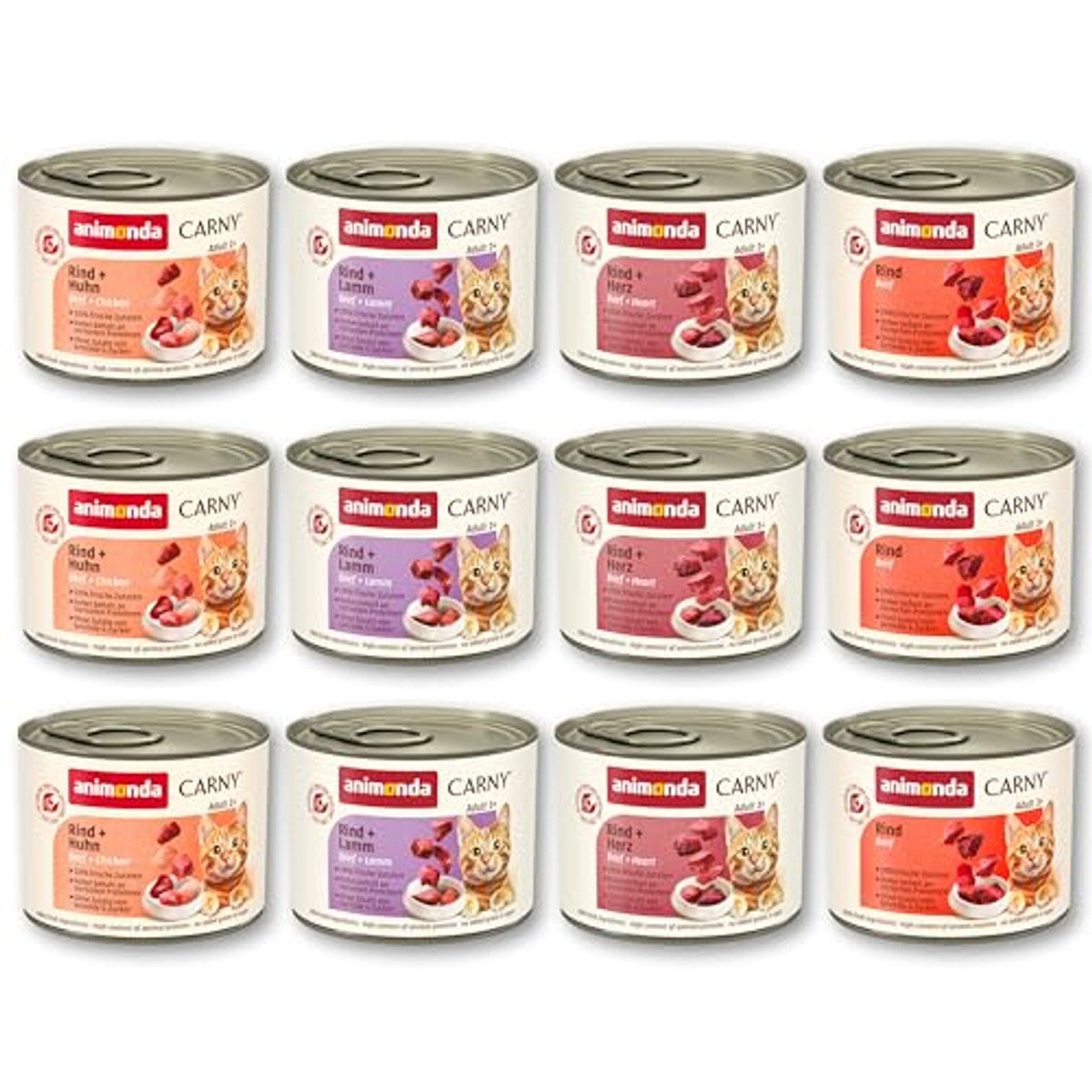 animonda Carny Adult natvoer kattenvoer mix 1 12 x 200 g - 3-pack