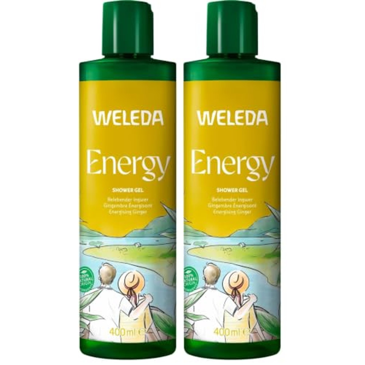 Weleda Bio Energy XL Douchegel met Gember-Cederhoutgeur 2 x 400 ml - 6-pack