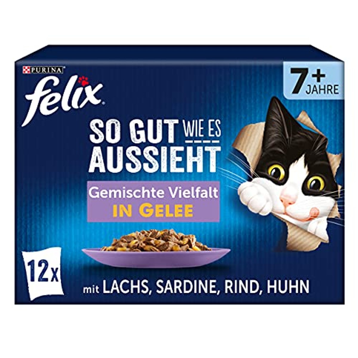 Felix Zo Goed Als Het Eruitziet Senior natvoer kattenvoer 72 x 85 g – foto 2