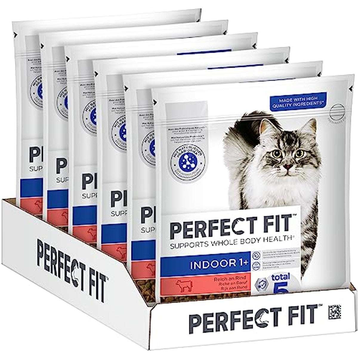 Perfect Fit Indoor Adult droogvoer kat rundvlees 6 x 750 g - 3-pack